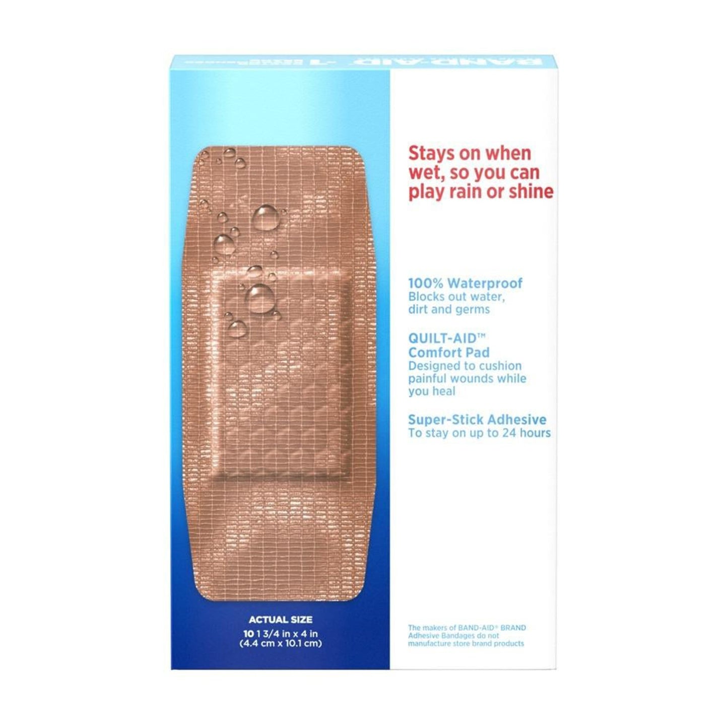 BANDAGE, ADH BAND-AID TOUGH STRIPS (10/BX)