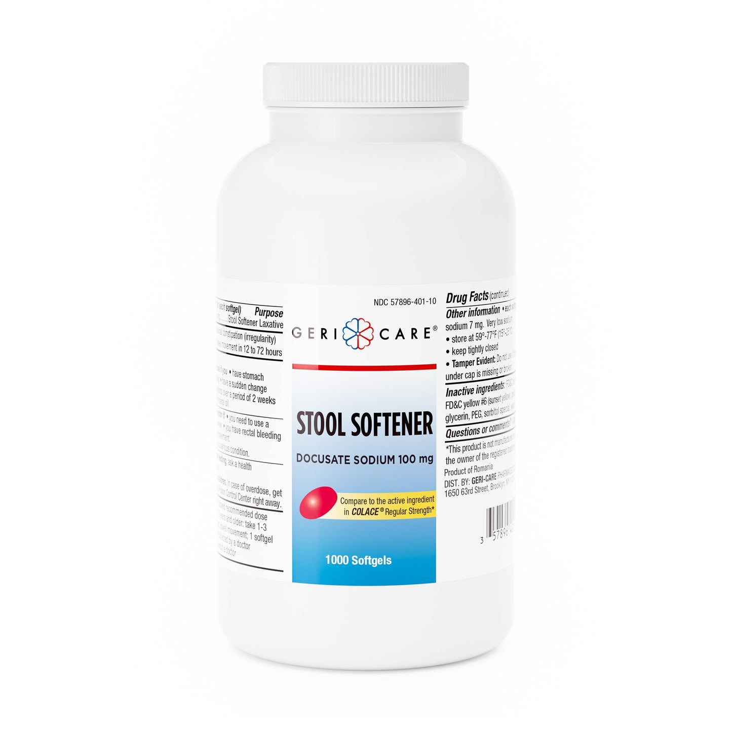 LAX DSS, SOFT GEL 100MG (1000/BT 12BT/CS)