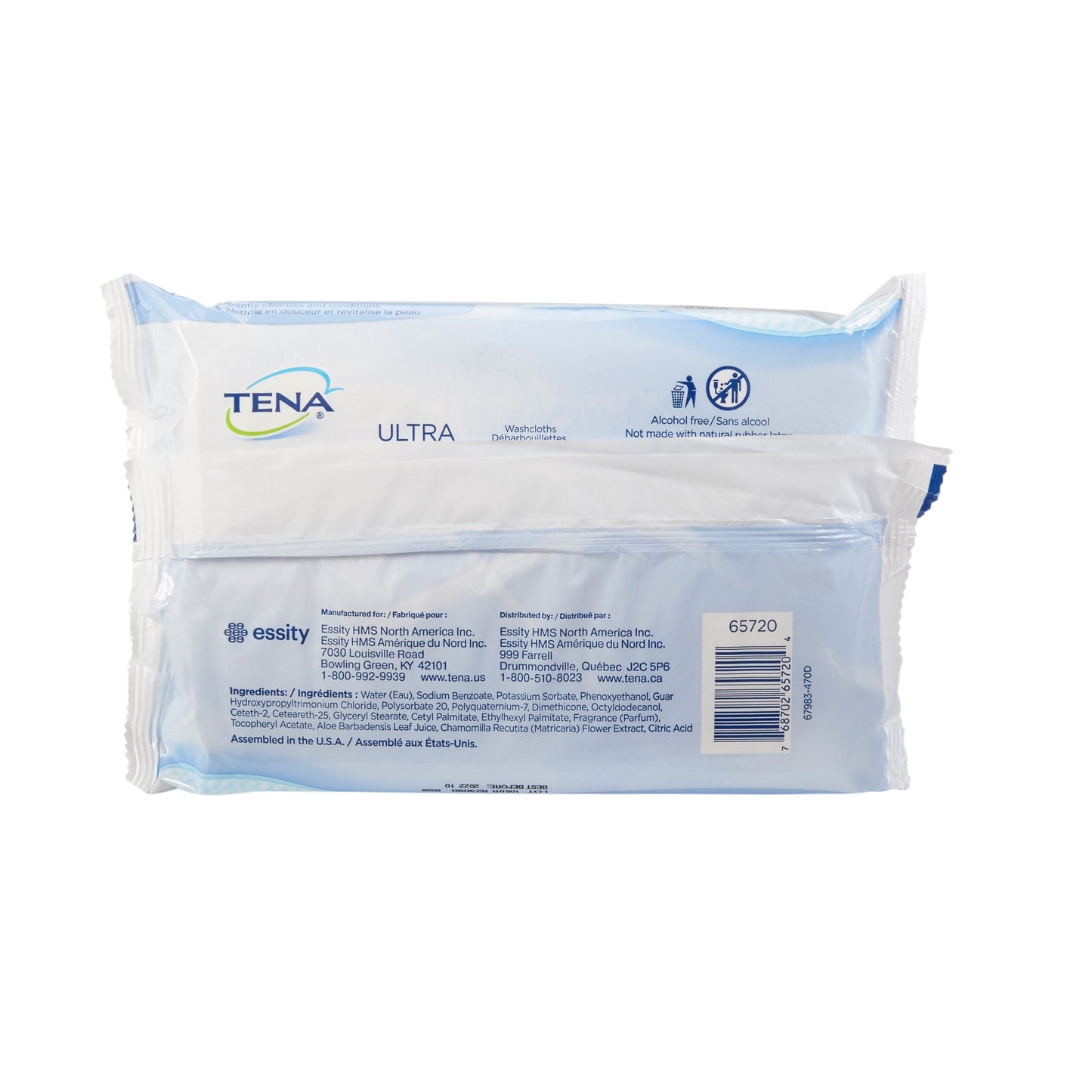 WASHCLOTH, WET ULTRA TENA DISP(48/PK 12PK/CS) SCAPER