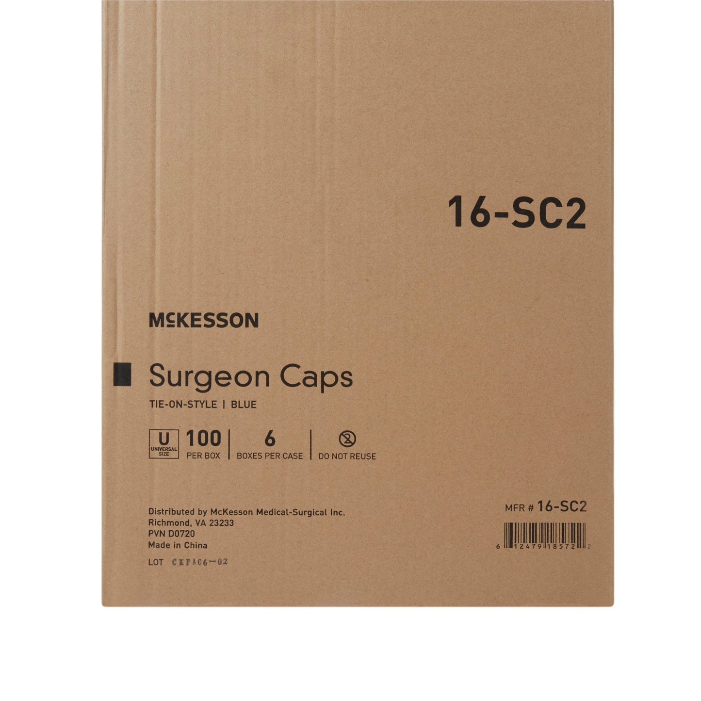 CAP, SURGEON LF UNIV BLU (100/BX 6BX/CS)