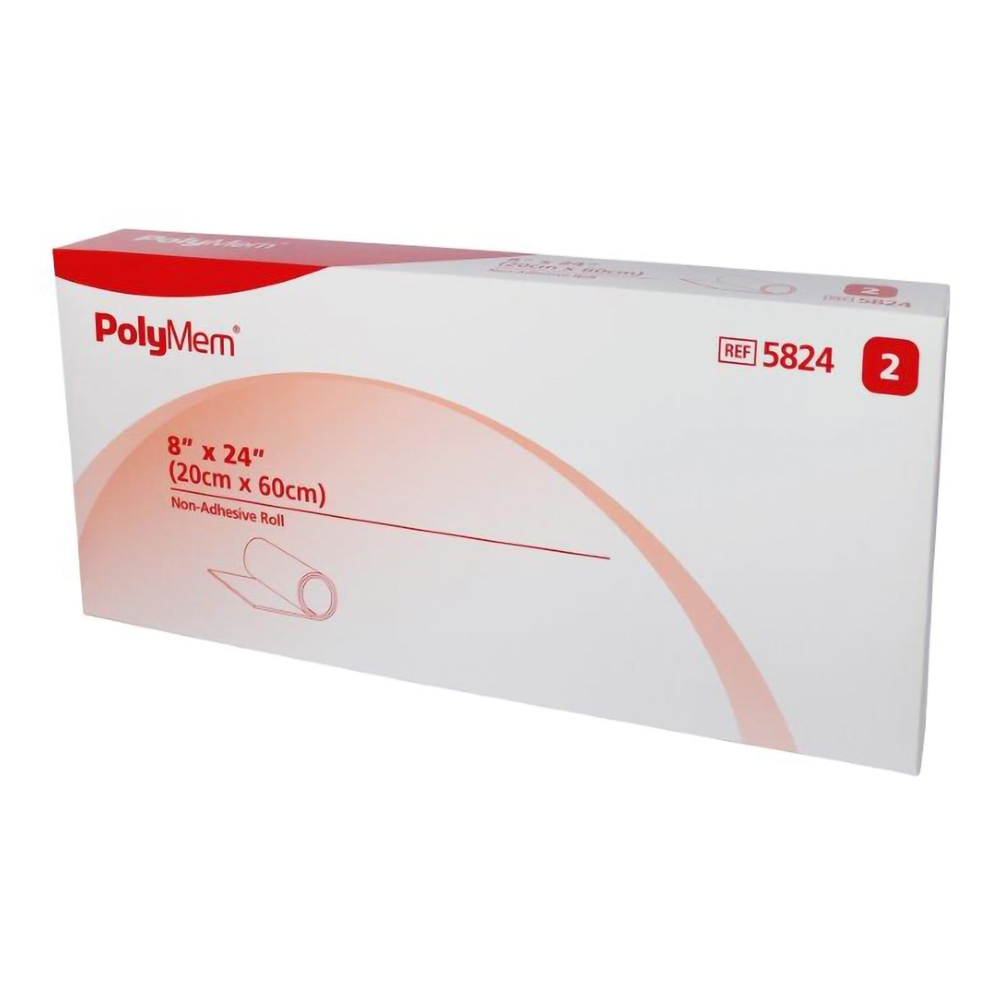 DRESSING, WND POLYMEM FOAM N/ADH 8"X24" (2/BX 1BX/CS)