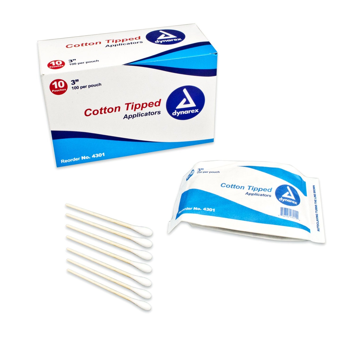APPLICATOR, COTTON TIP N/S 3" (1000/BX 10BX/CS)