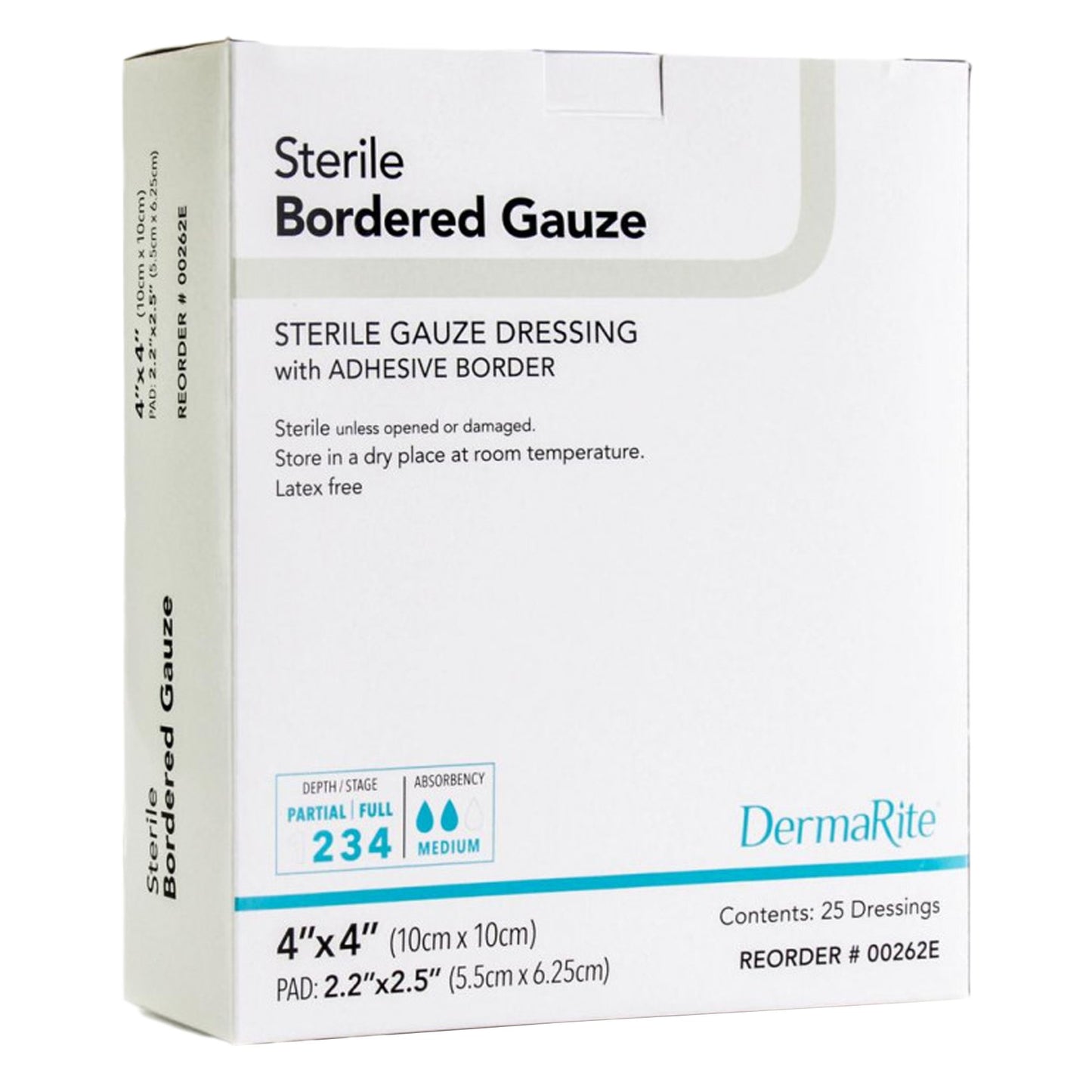 GAUZE, BORDERED STR 4X4" 2X2" PAD (25/BX)