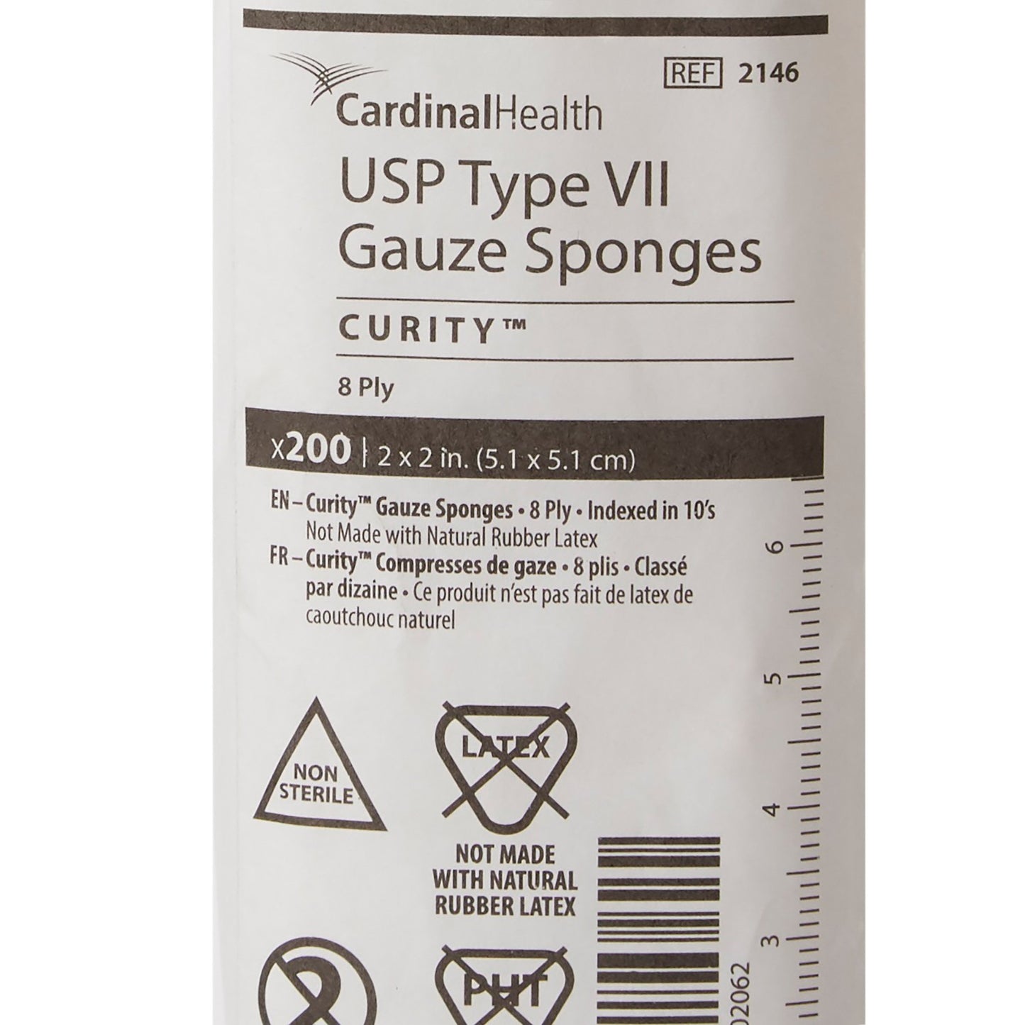 SPONGE, GAUZE 8PLY 2"X2"(200/BG)