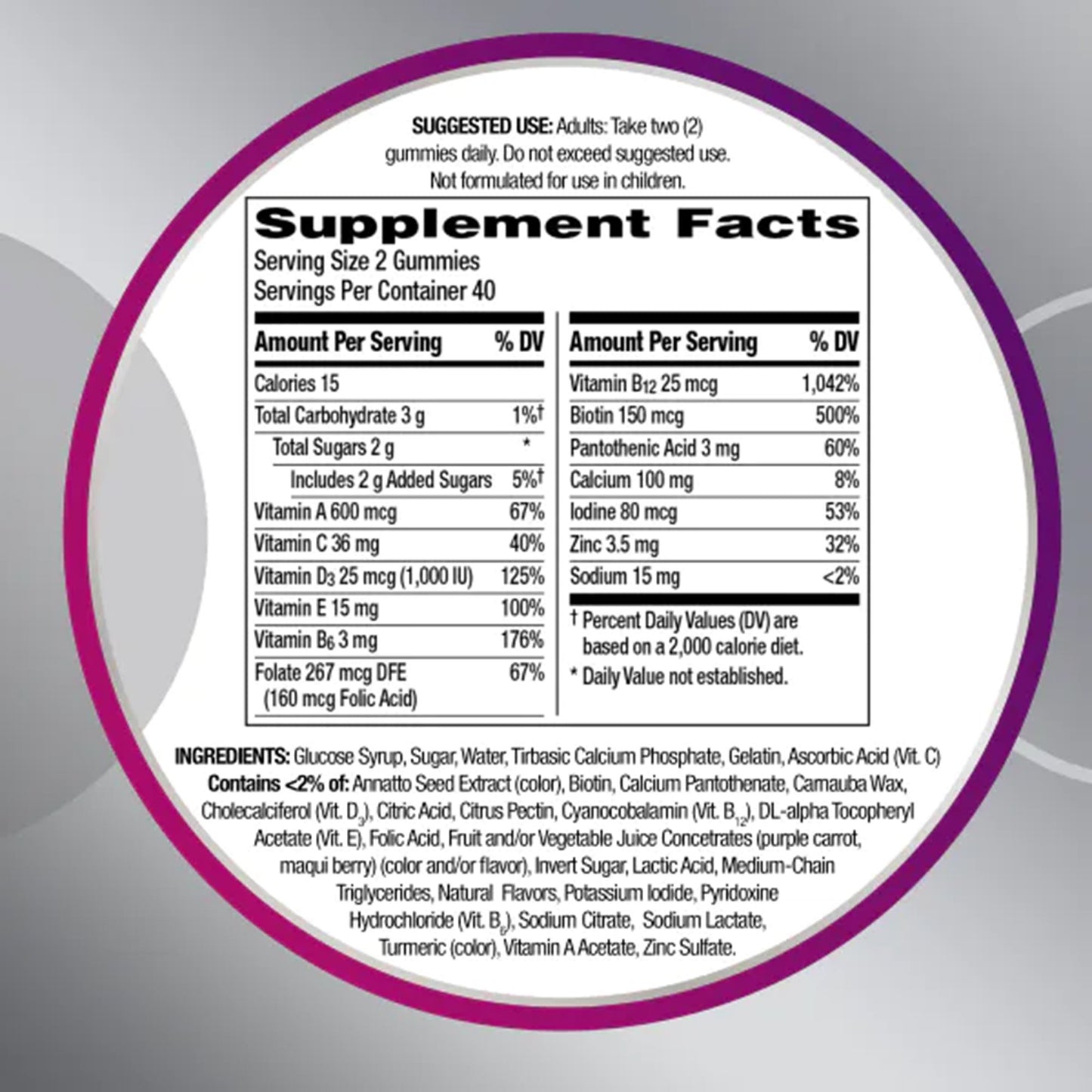 CENTRUM, GUMMIES WMN 50+ ASTD NAT FRUIT FLAVORS (80/BT)