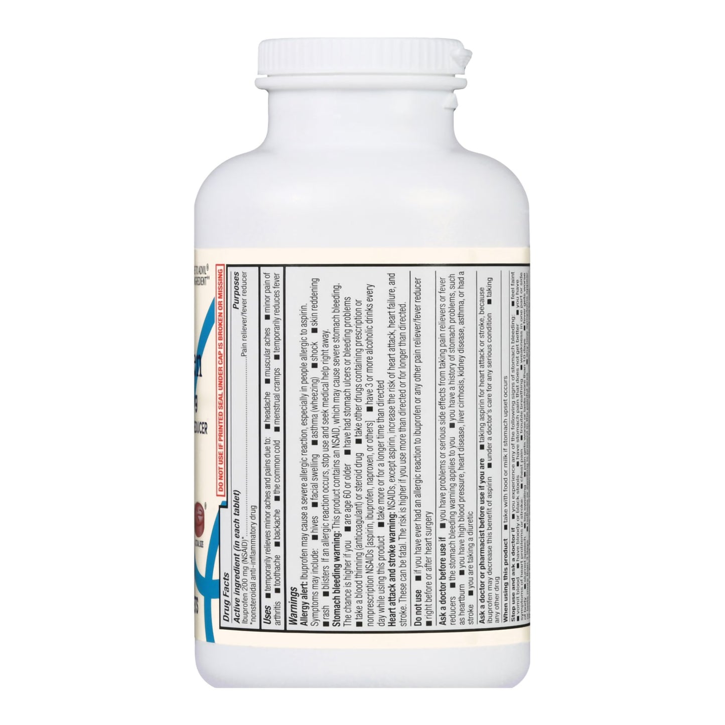 IBUPROFEN, TAB FT 200MG (500/BT)