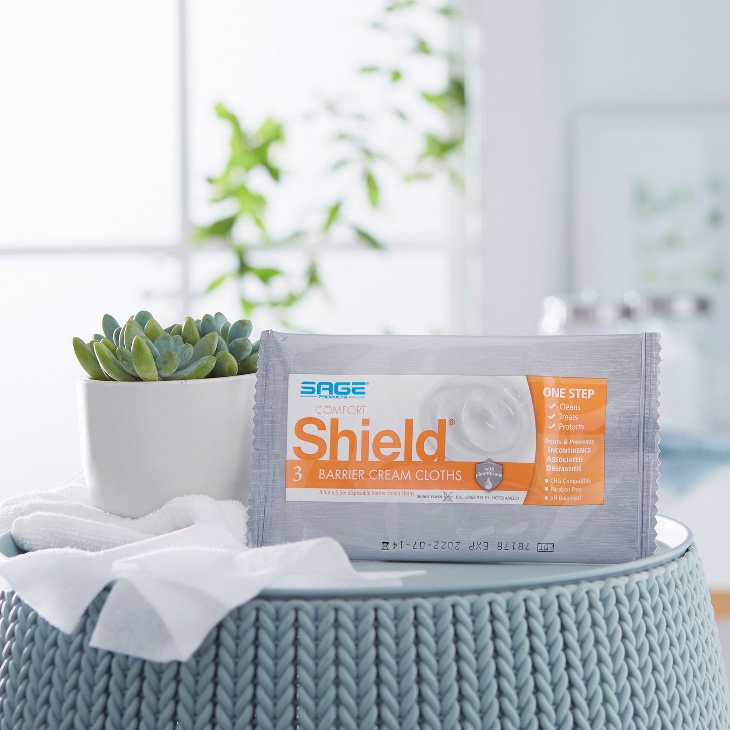 WASHCLOTH, PERI WIPES 6"X9" (3/PK 50PK/BX 2BX/CS)