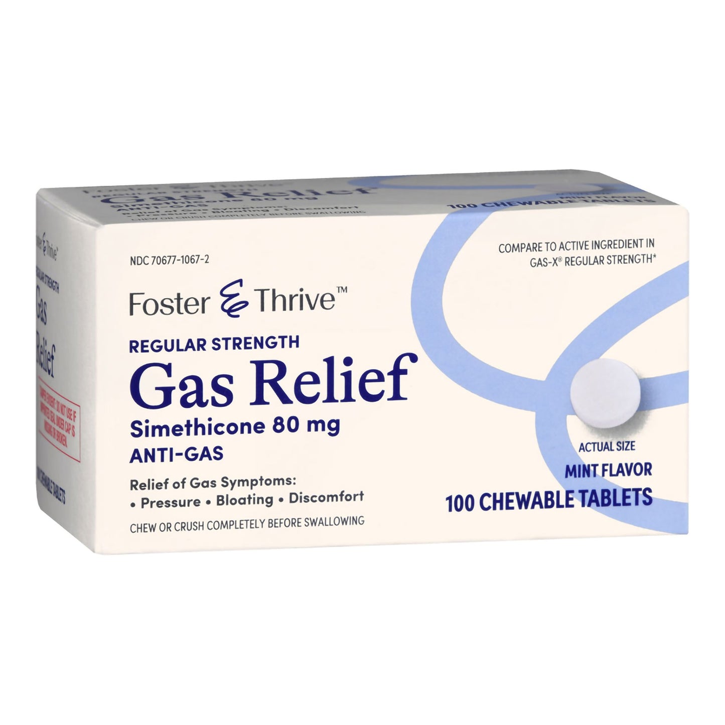 SIMETHICONE, TAB CHEW FT 80MG (100/BT)