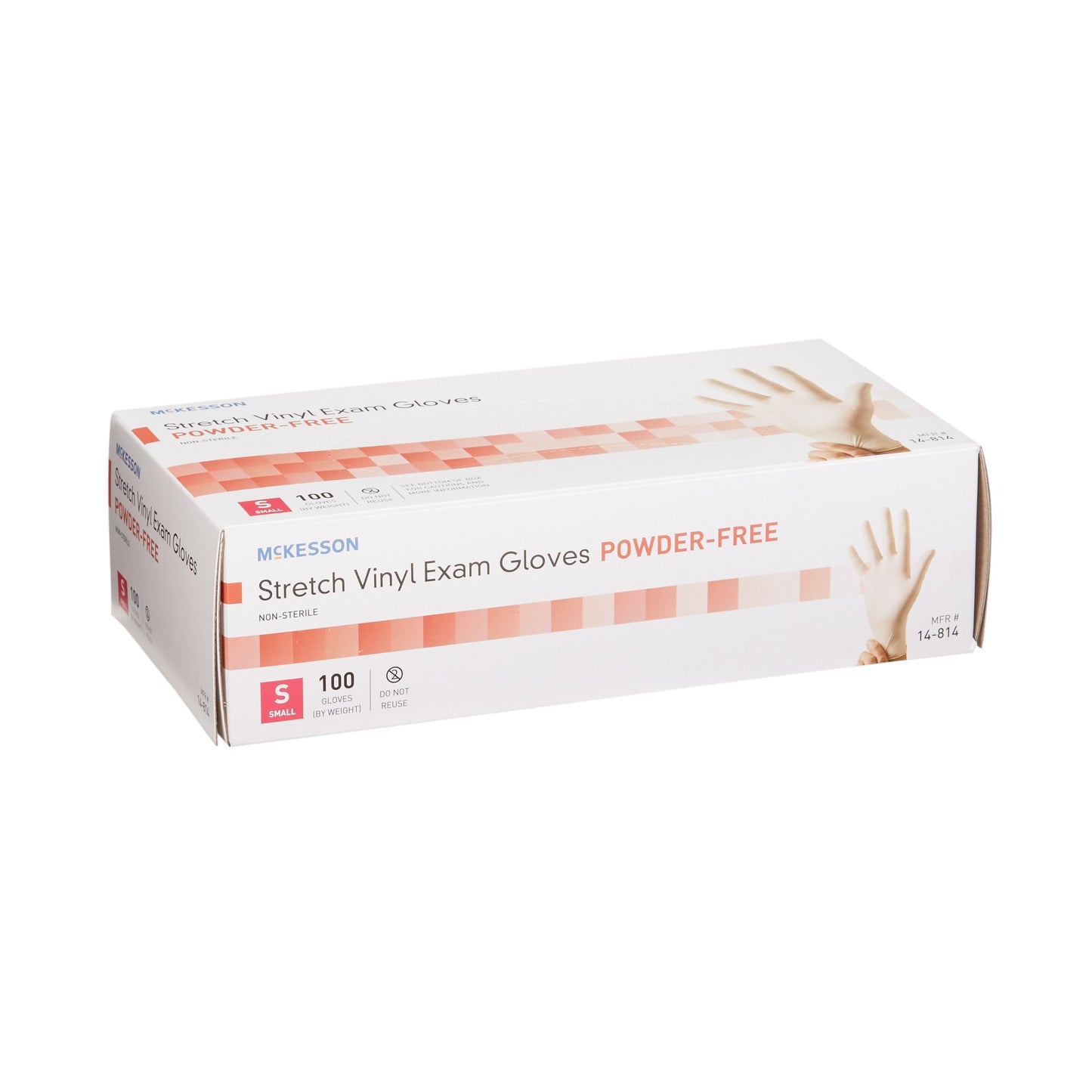 GLOVE, EXAM VNYLSTRCH SM N/S (100/BX 10BX/CS)
