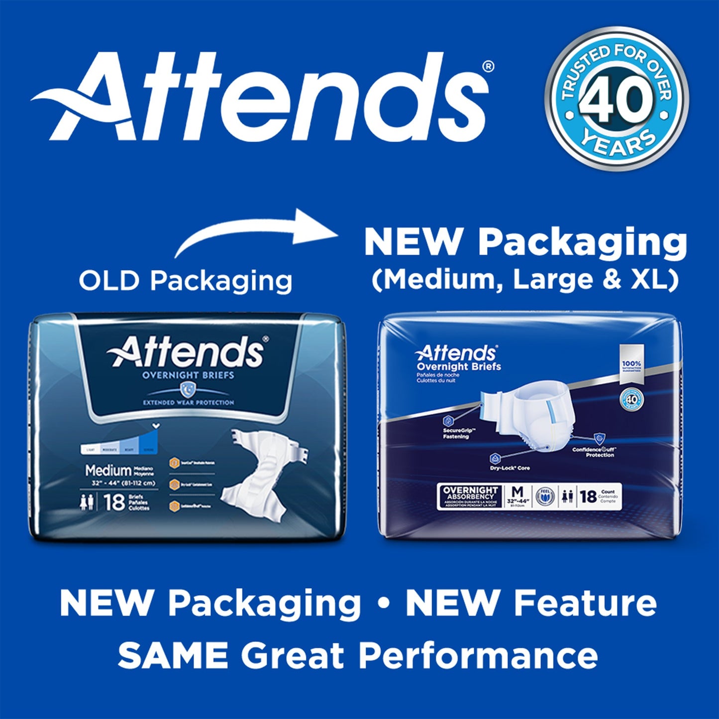 BRIEF, EXTENDED WEAR MED (18/BG 4BG/CS)