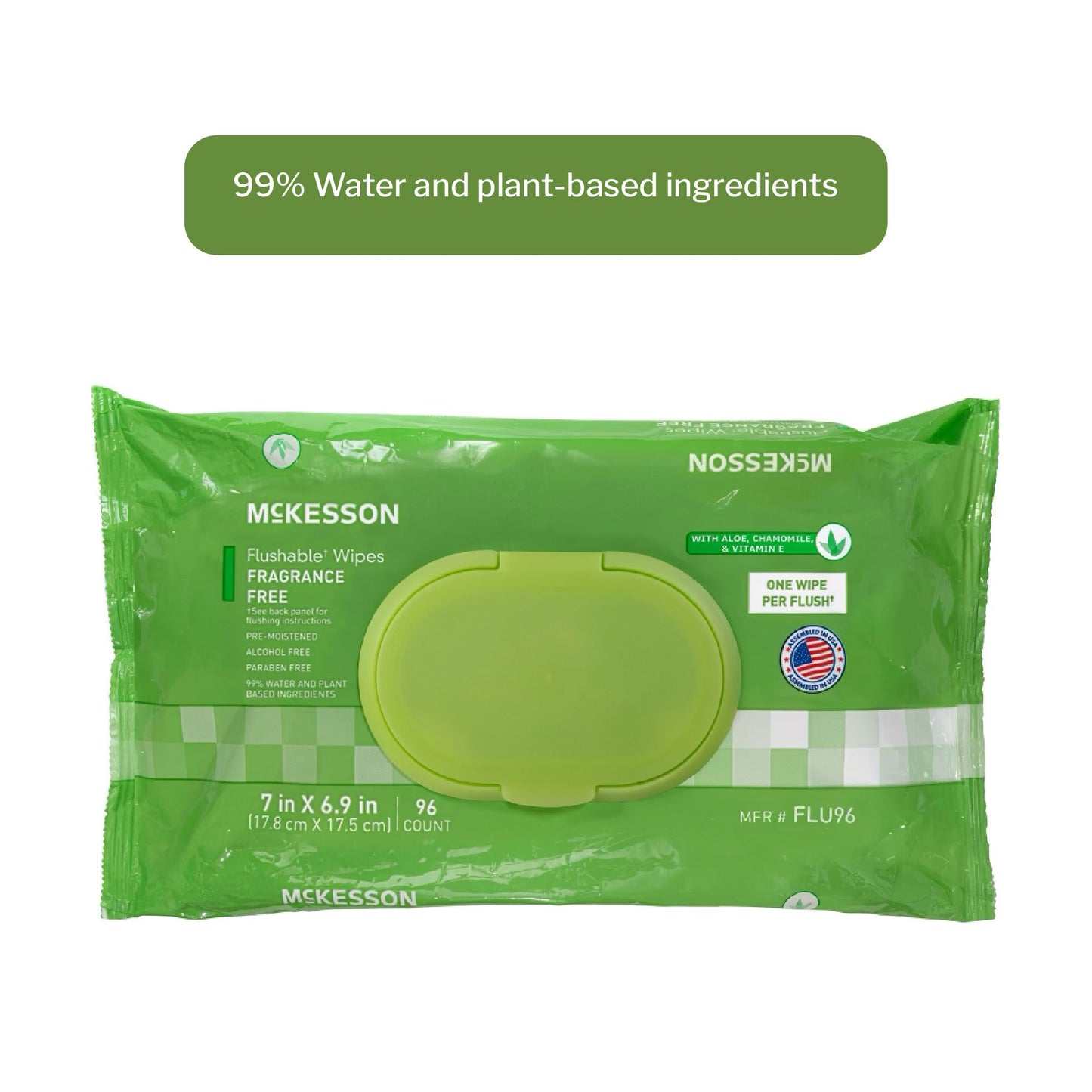 WIPE, WET FLUSHABLE UNSCNTED SFT PK W/LID (96/PK 6PK/CS)