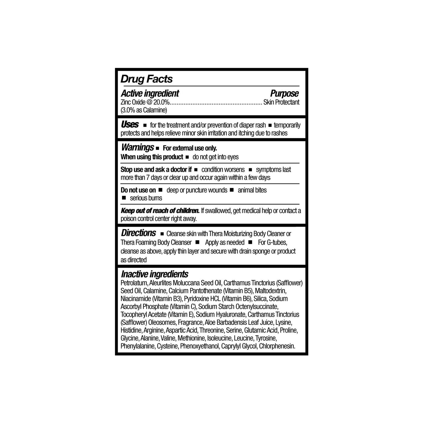 SHIELD, BODY THERA CALAZINC 4GPKT (144PKT/BX 6BX/CS)