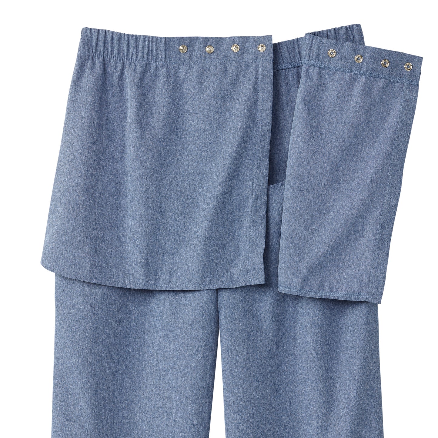 PANTS, GABARDINE OPEN BACK WMNS HEATHER BLU SM