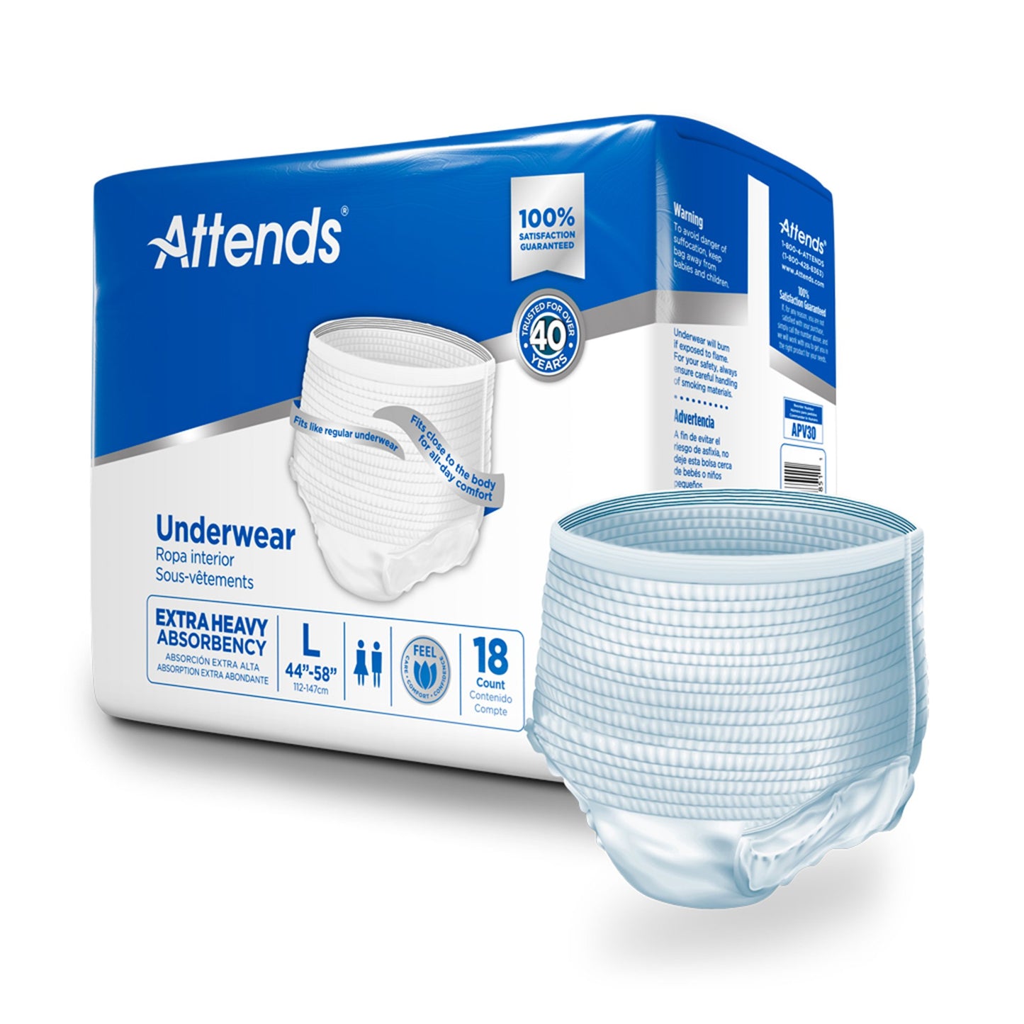 UNDERWEAR, CARE LG (18/BG 4BG/CS)