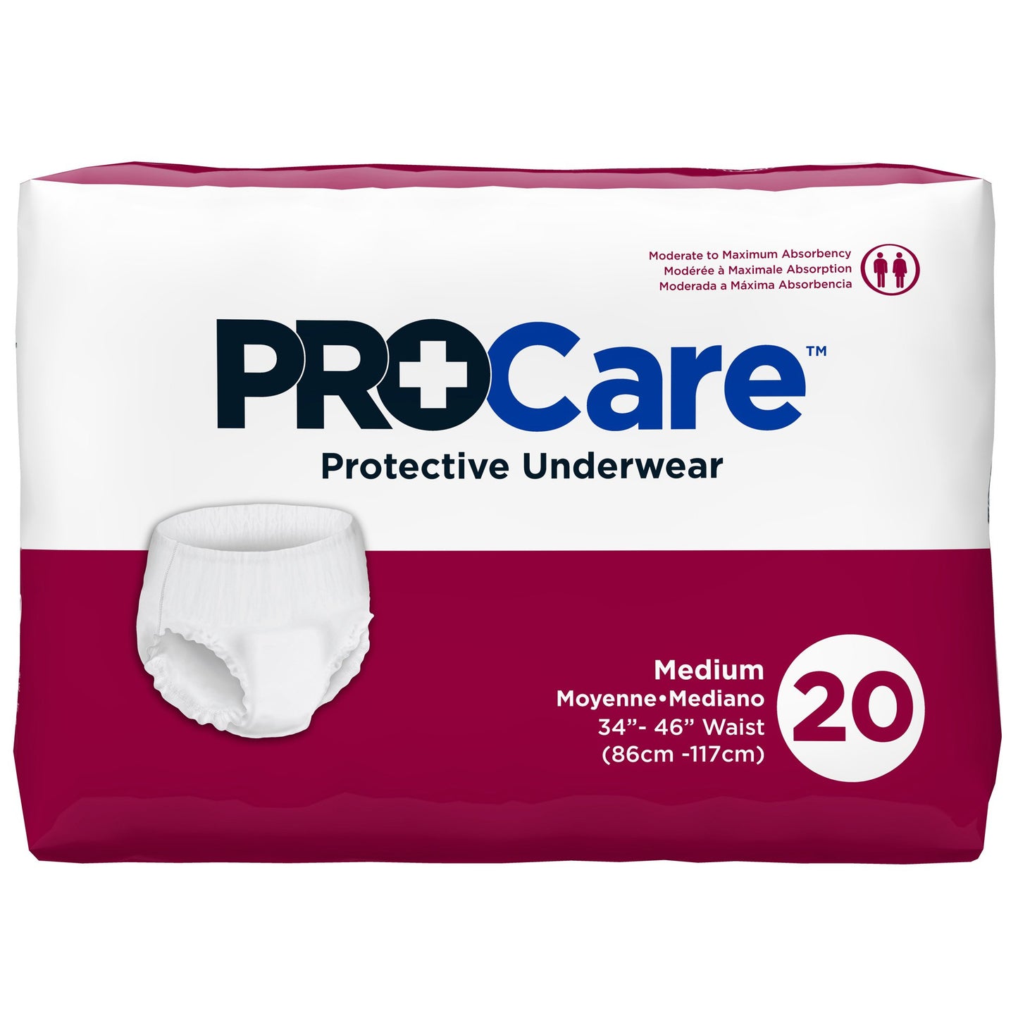 UNDERWEAR, PROTECTIVE PROCARE MED SZ34"-46" (20/BG 4BG/CS)