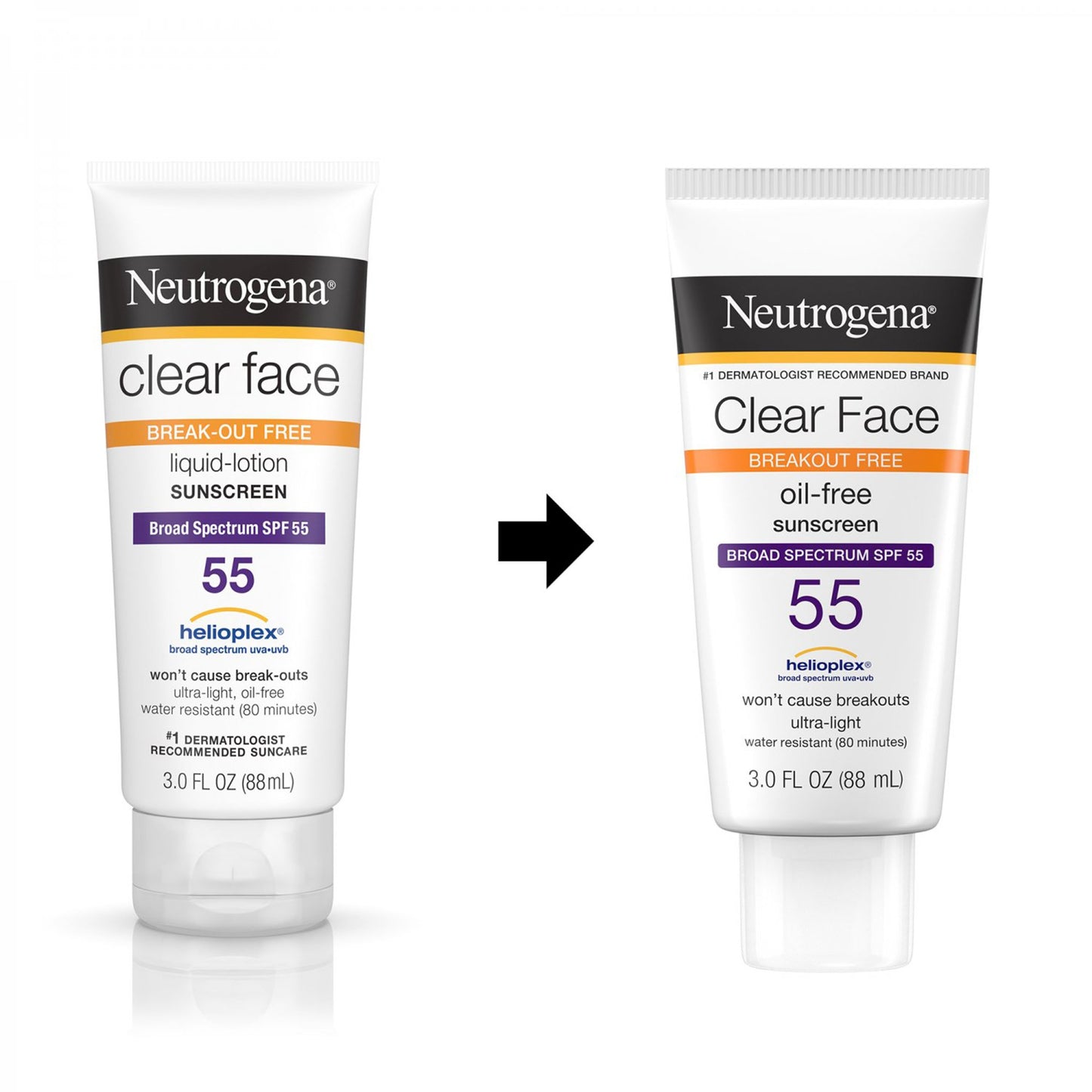 SUNSCREEN, LOT NEUTROGENA CLEAR FACE SPF50 3OZ