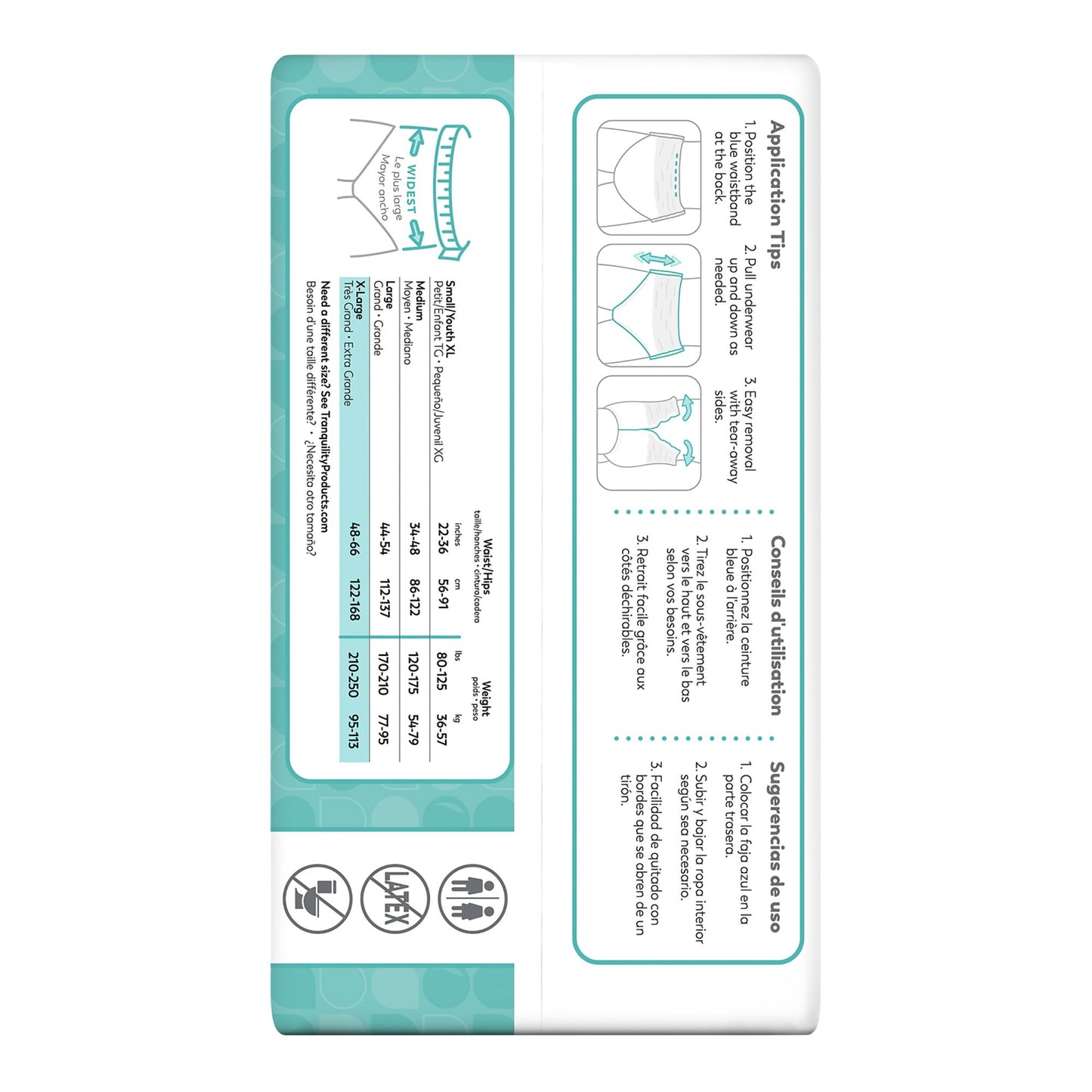 UNDERWEAR, ABSRB TRANQUILITY ESSENT DISP XLG (25/BG 4BG/CS)