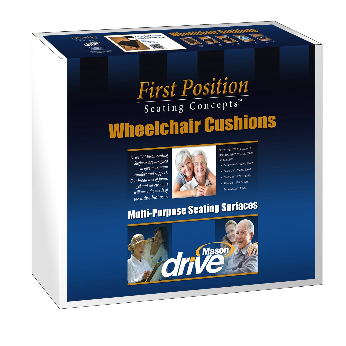 CUSHION, PREMIER ONE F/WHEELCHAIR 20"X16"X3" (4/CS)