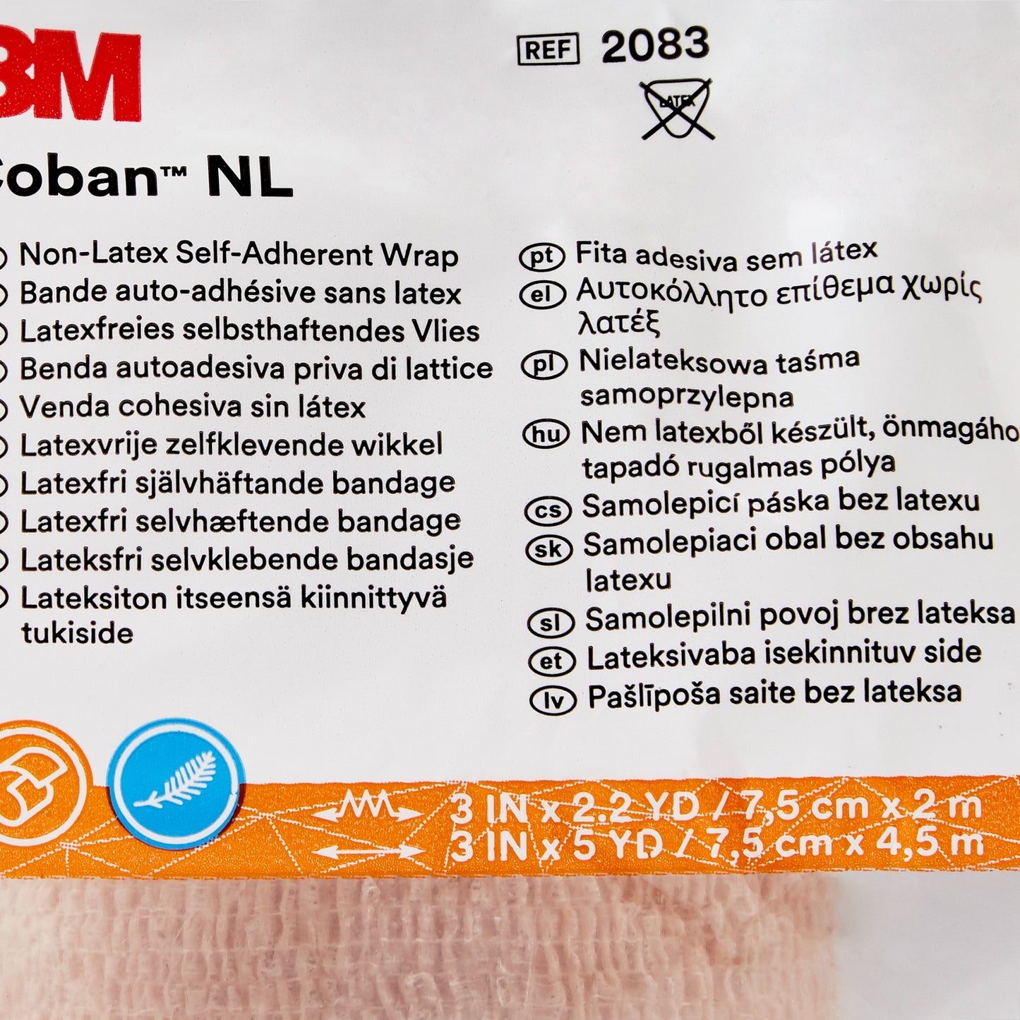 BANDAGE, COBAN LF 3"X5YDS (24RL/CS) 3M