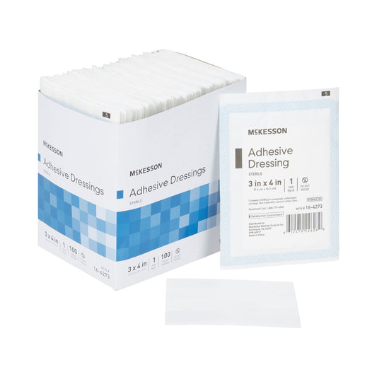 DRESSING, WOUND ADH STR 3"X4" (100/BX 12BX/CS)