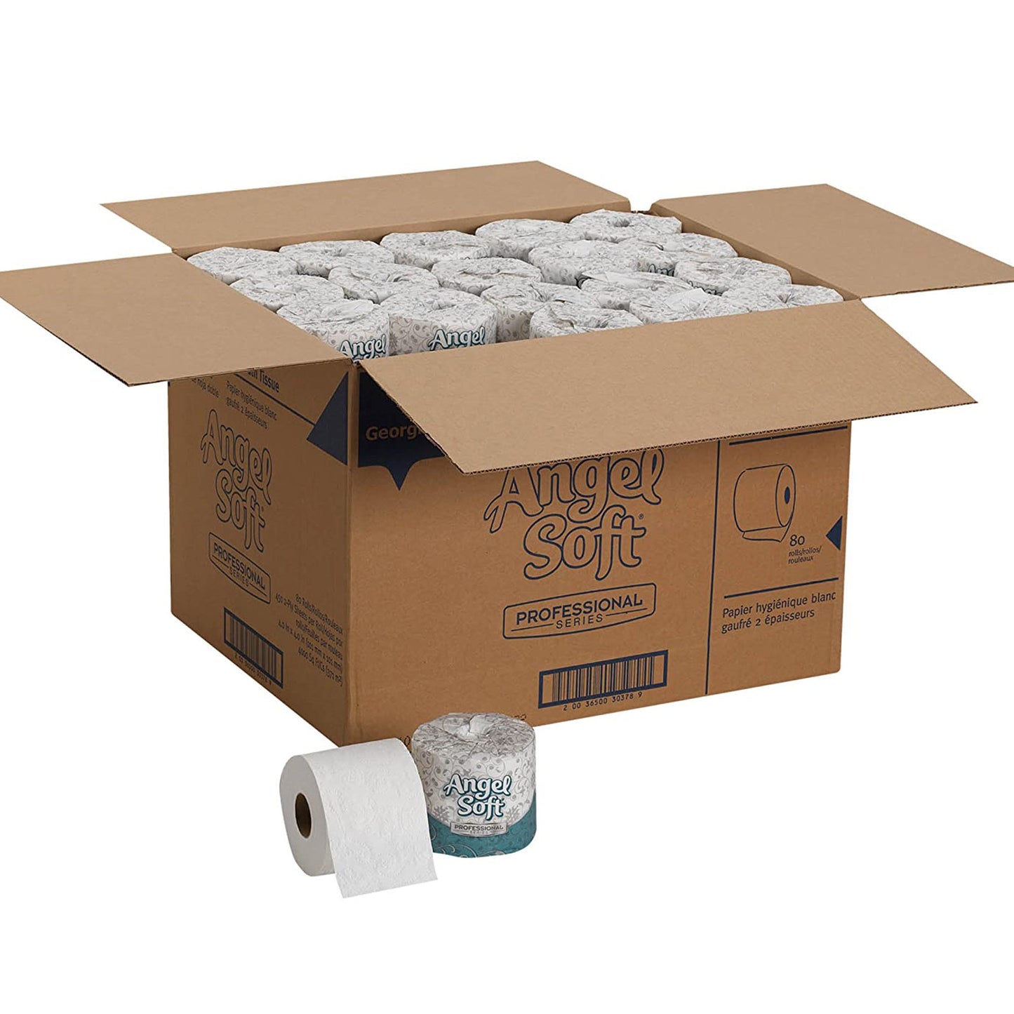 TISSUE, TOILET ANGEL SFT 2PLY WHT (450 SHTS/RL 80R