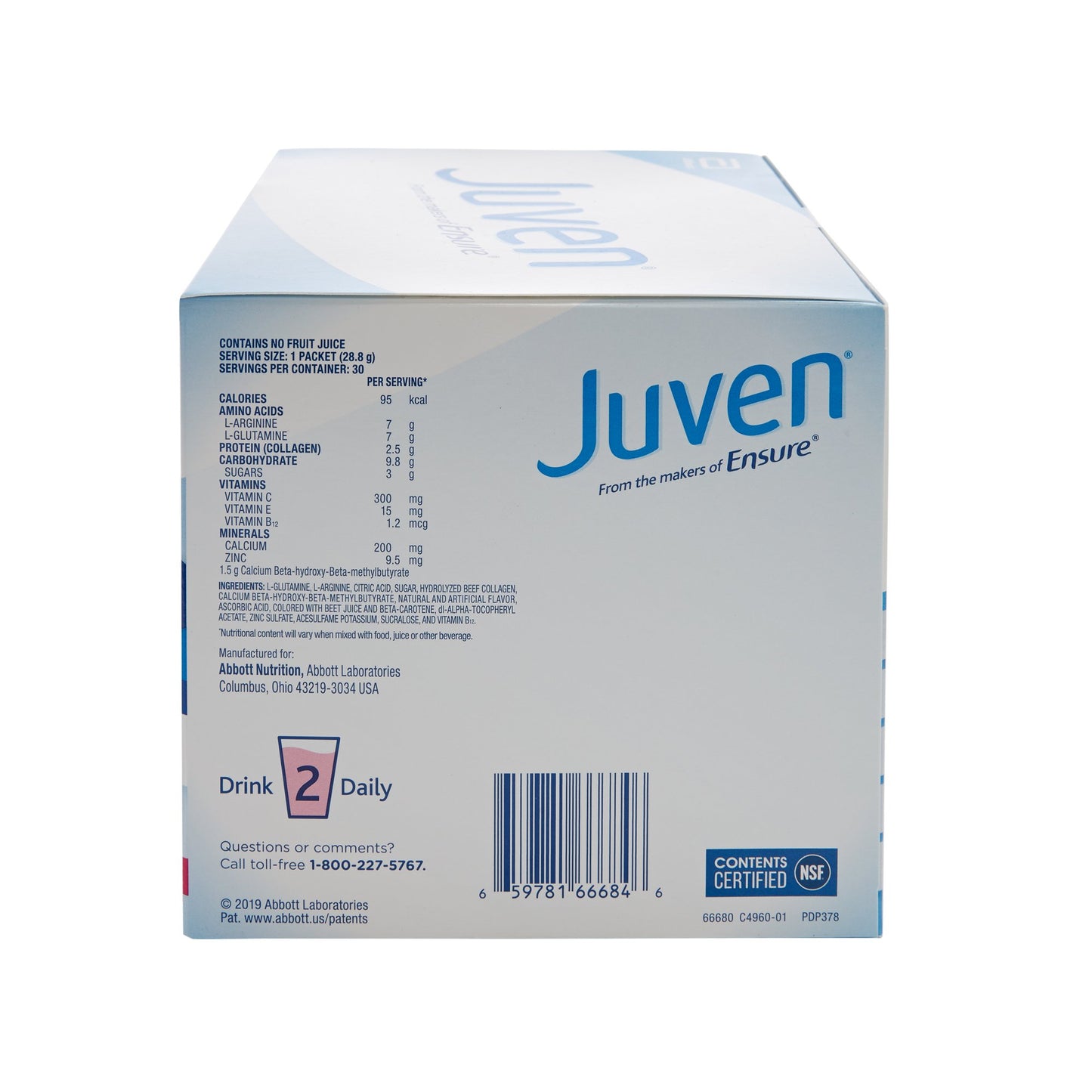 JUVEN, PDR FRUIT PUNCH 1.02OZ PKT (30/BX 6BX/CS)