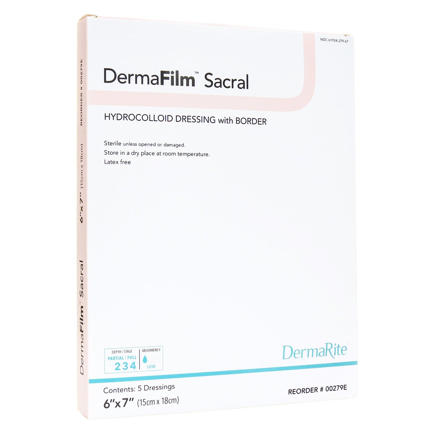 DRESSING, DERMAFILM SACRAL 6"X7" (5/BX)
