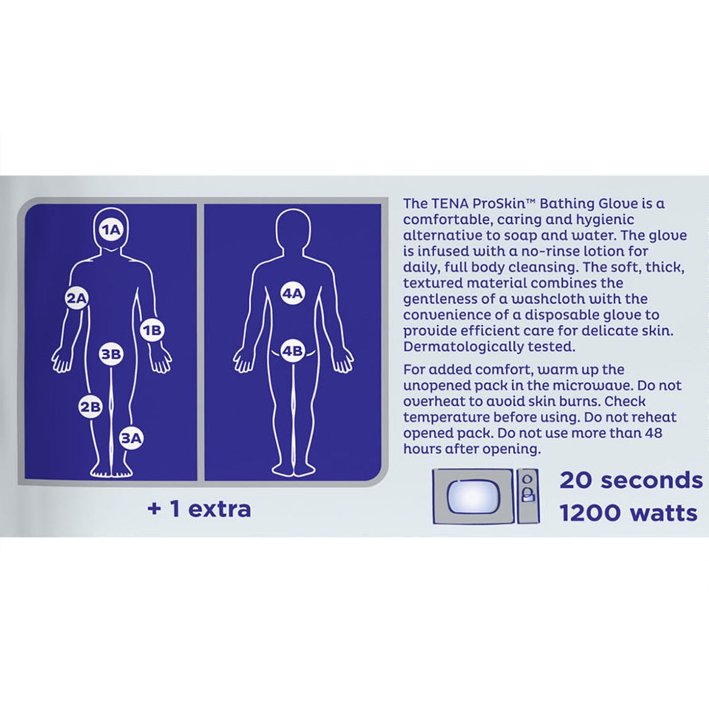 GLOVE, BATHING PROSKIN TENA SCENTED (5/PK 45PK/CS)