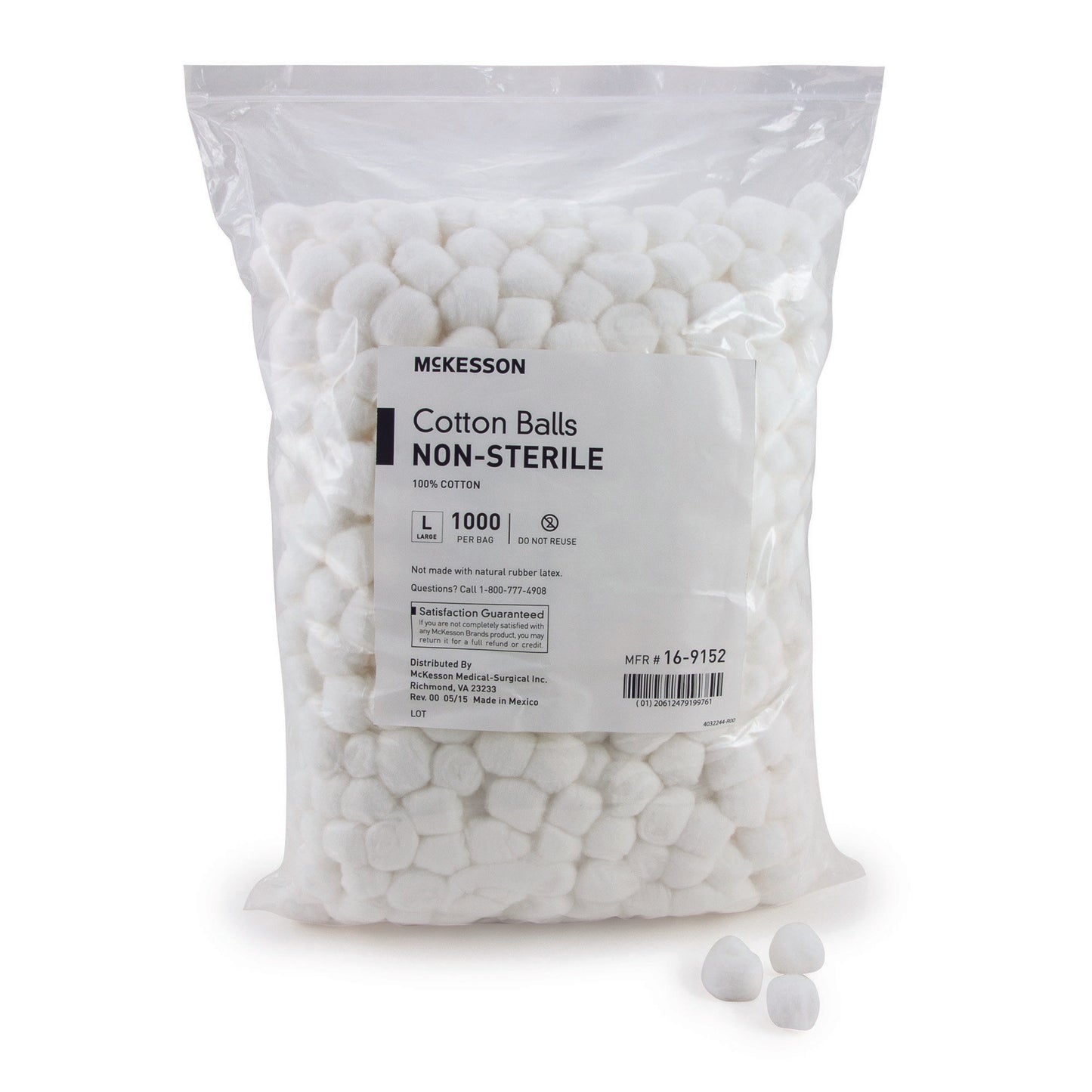 COTTON BALL, LG N/S (1000/BG 2BG/CS)