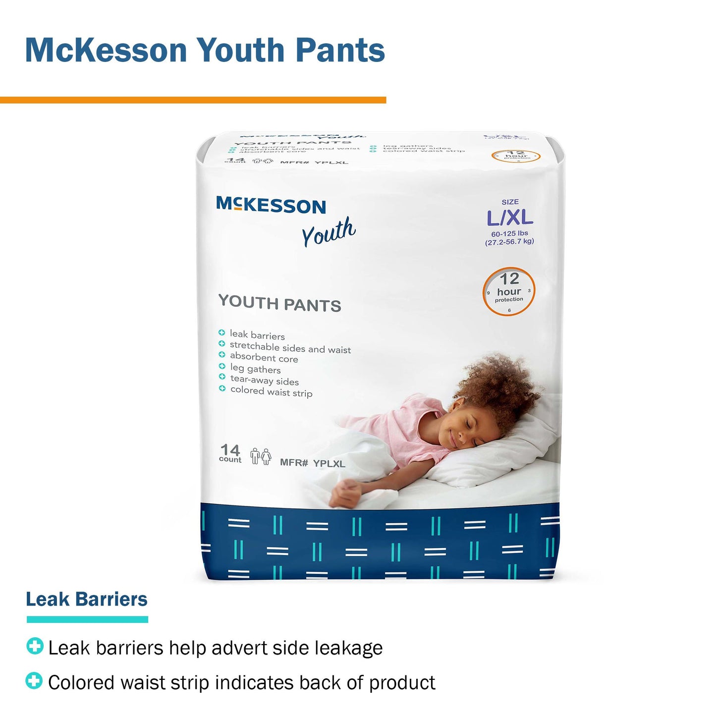 UNDERWEAR, PULL-ON YOUTH LG/XLG 60-125LB (14/BG 4BG/CS)