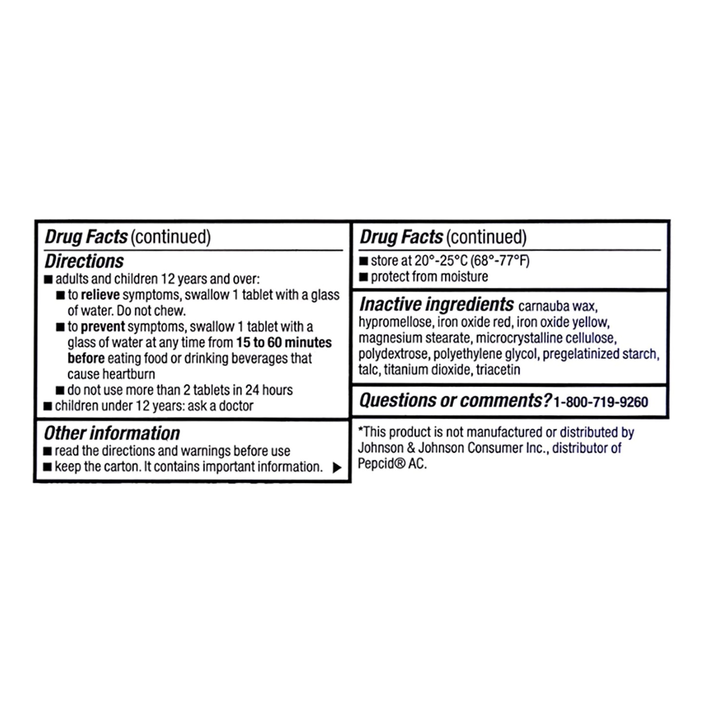 HEARTBURN RELIEF, TAB 10MG (60/BX)