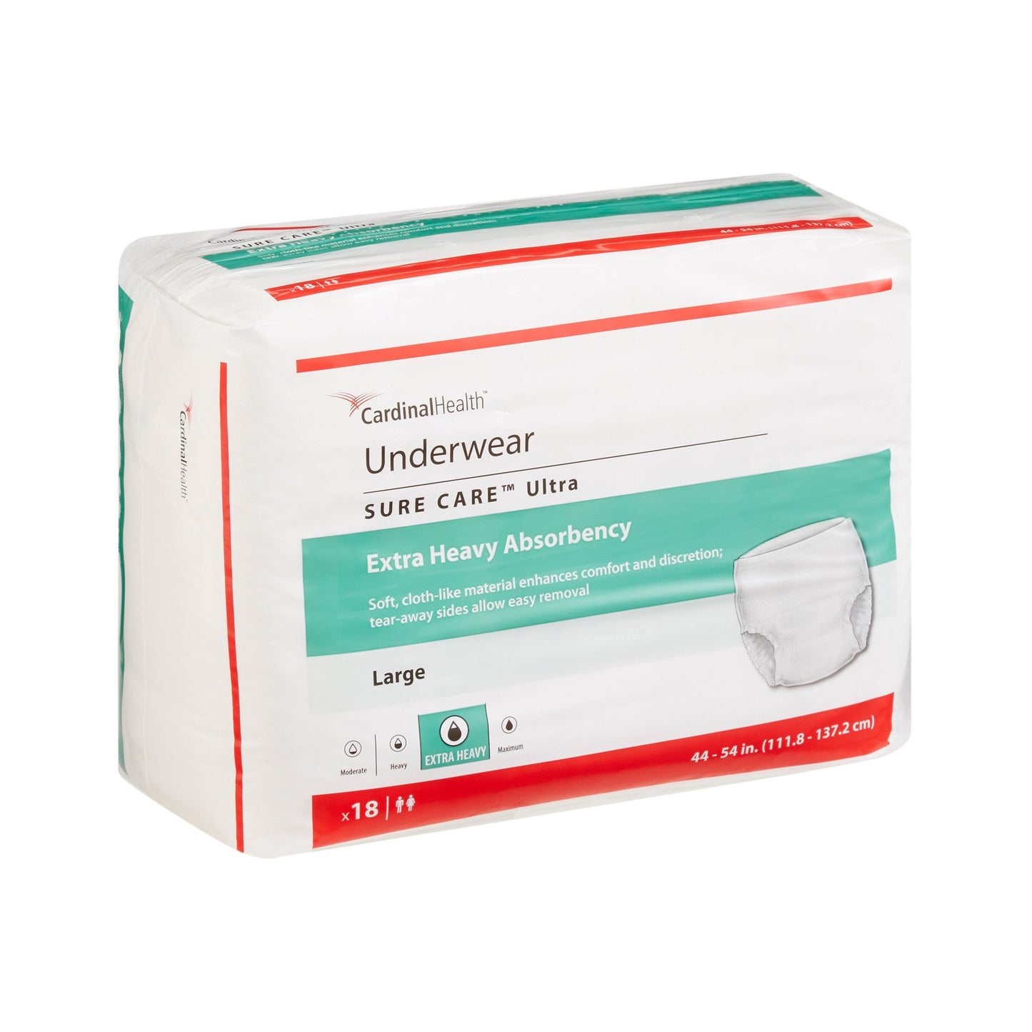 UNDERWEAR, SURE CARE ULTRA PROT LG (18/BG 4BG/CS)