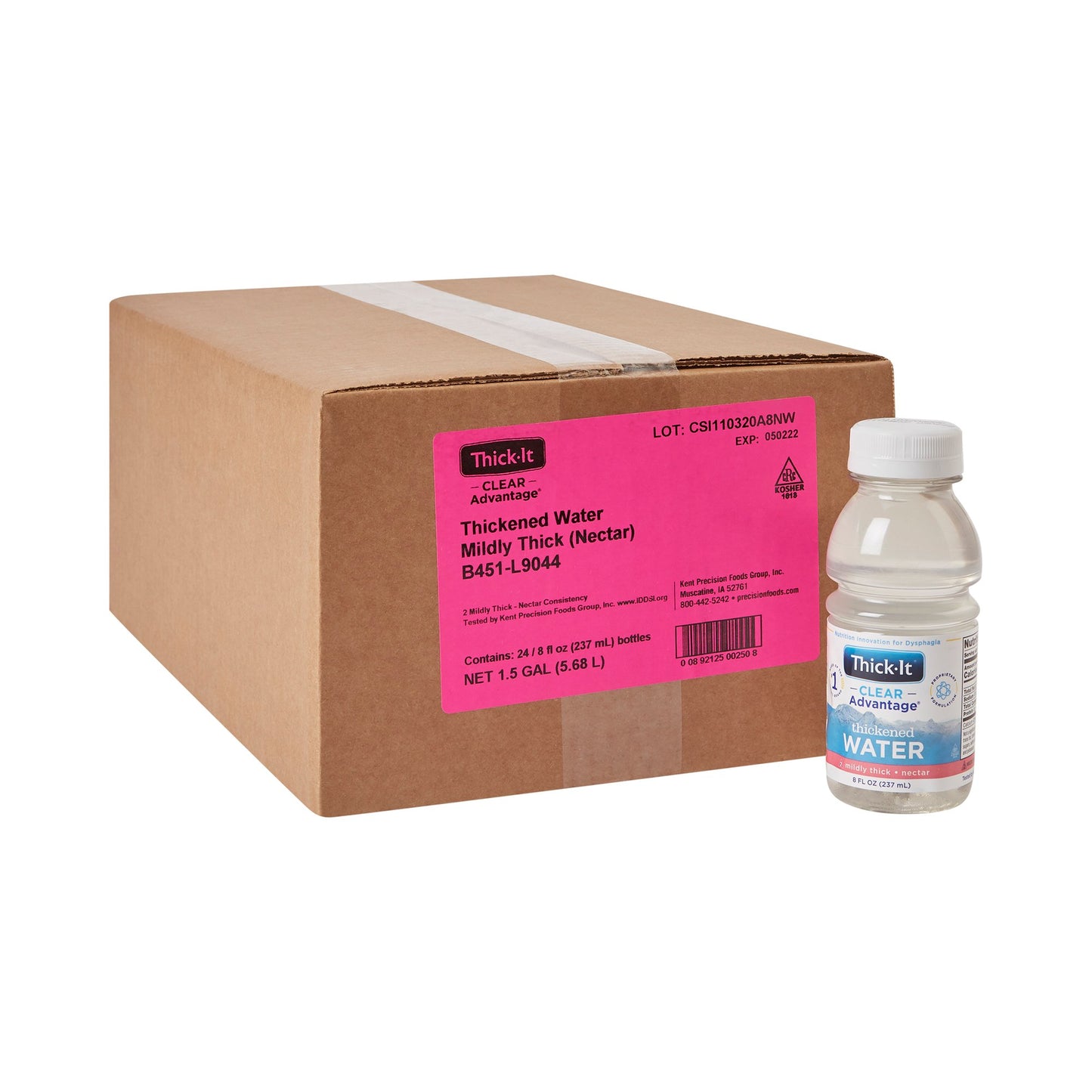 THICK-IT, CLEAR ADV WATER MILD/NECTAR 8OZ (24/CS)