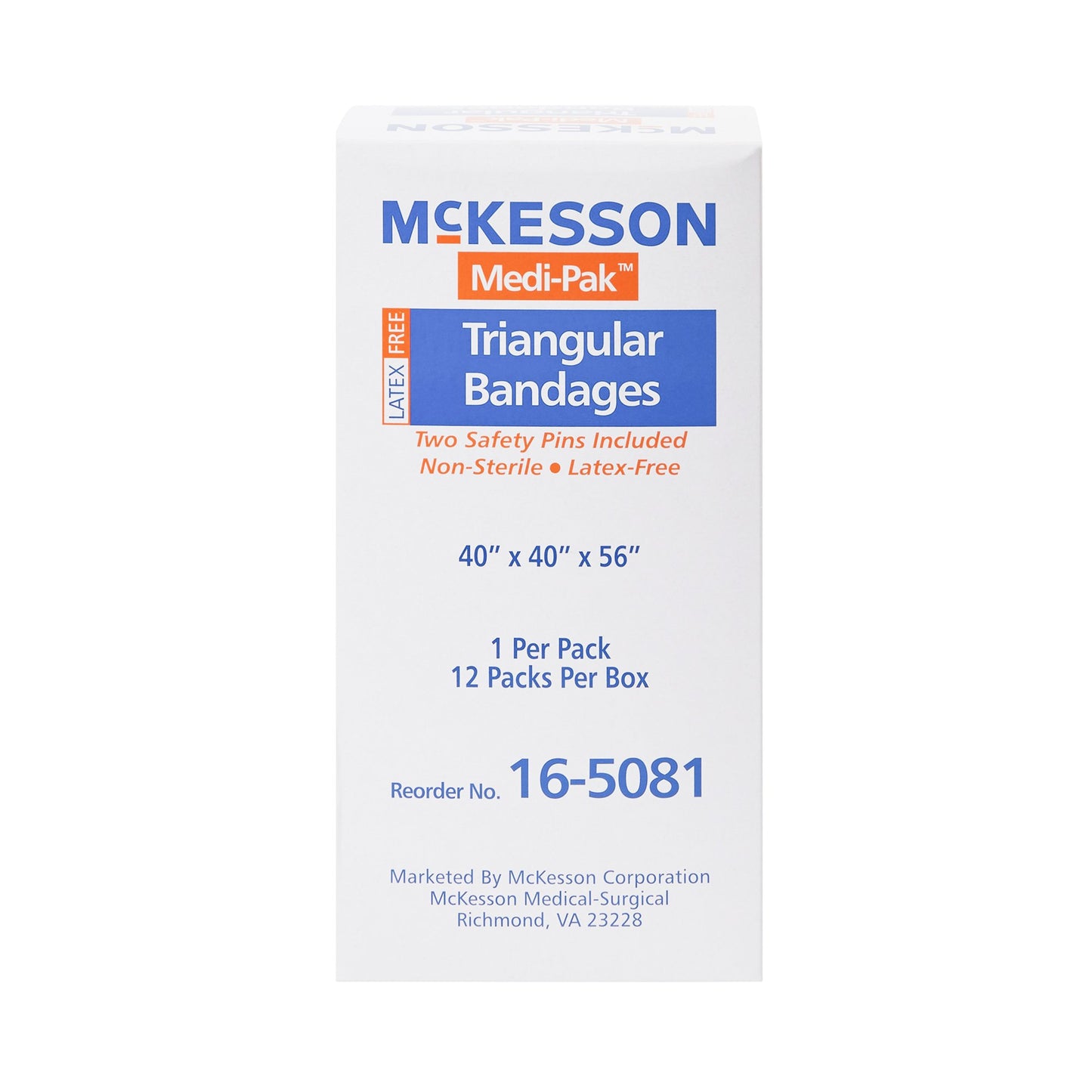 BANDAGE, TRIANGULAR LF 40"X40"X56" (12/BX 6BX/CS)