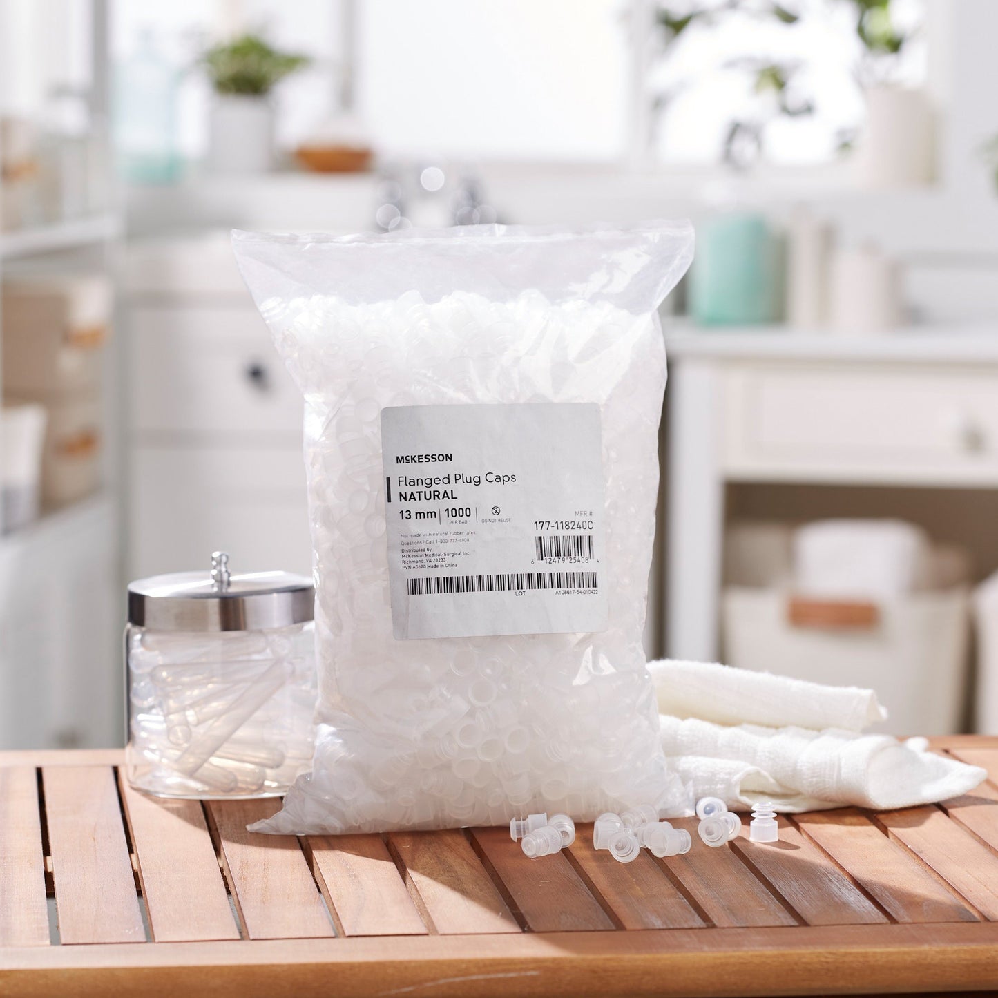 CAP, VAC TUBE NAT 13MM (1000/BG 20BG/CS)