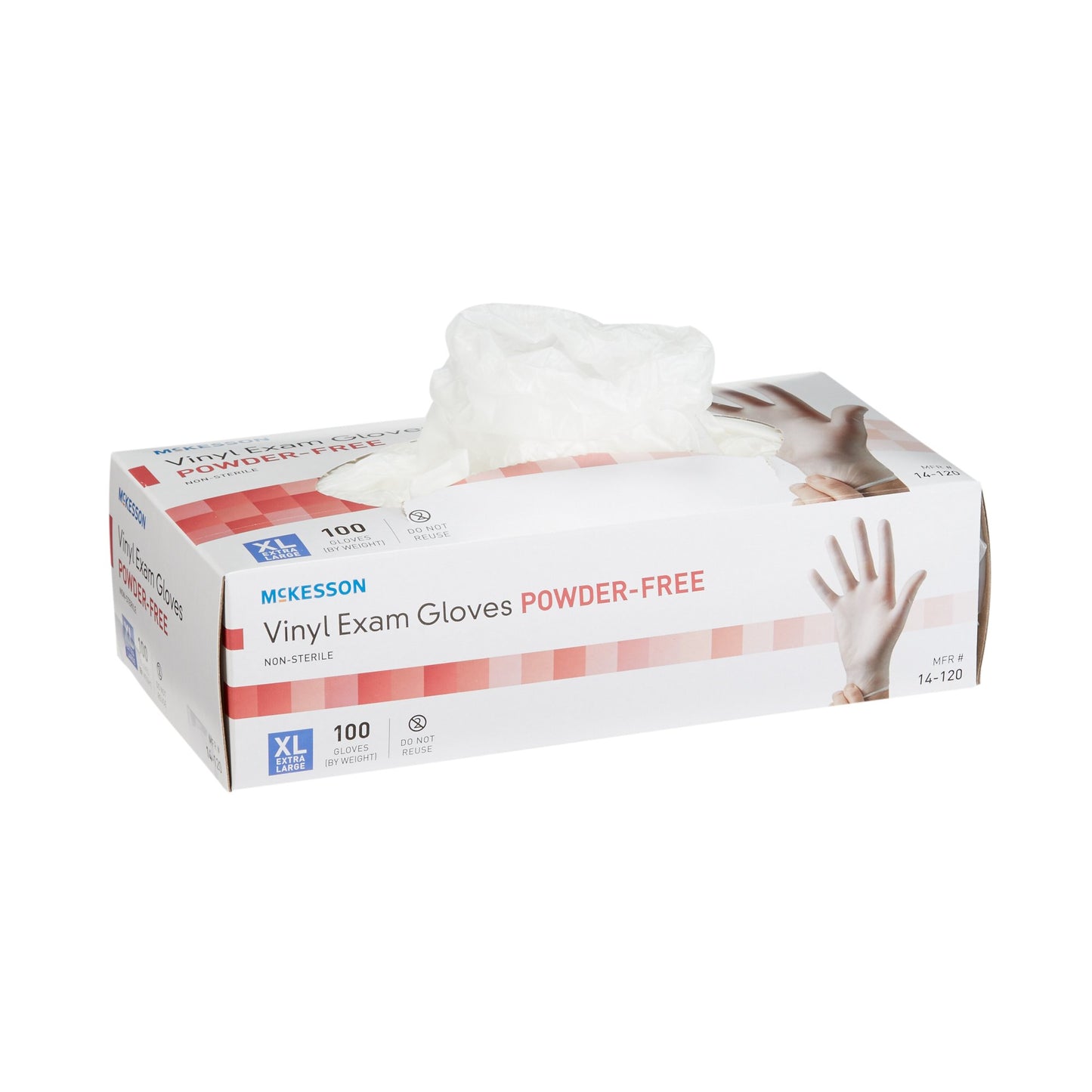 GLOVE, EXAM VNYL XL N/S (100/BX 10BX/CS)