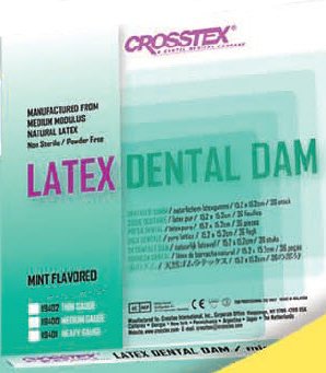 DAM, DENTAL DAM GRN MINT 5"X5"(52/BX) CROSTX