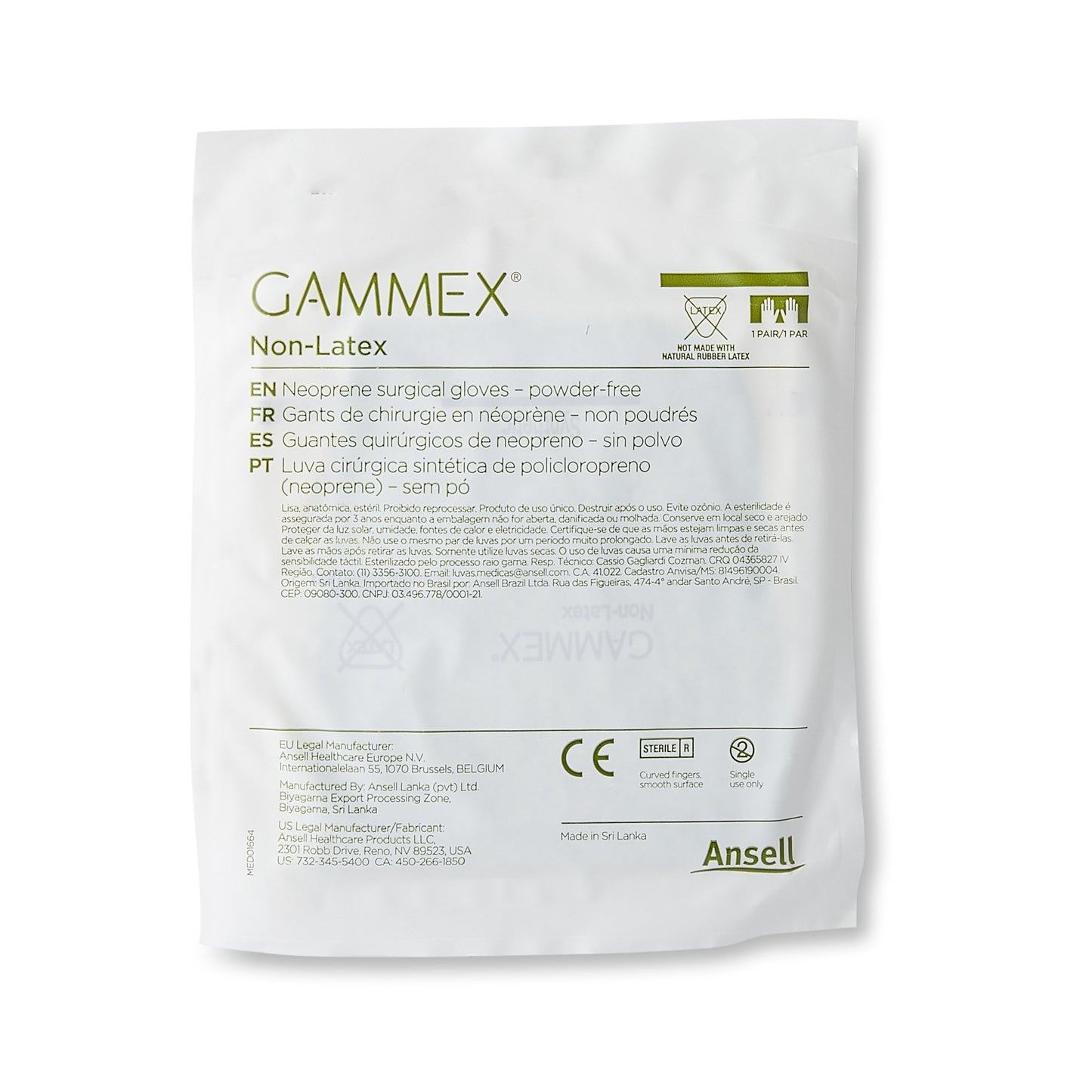 GLOVE, SURG NPRN 6.0 STR2 SMTHCHEMO (50PR/BX 4BX/CS)