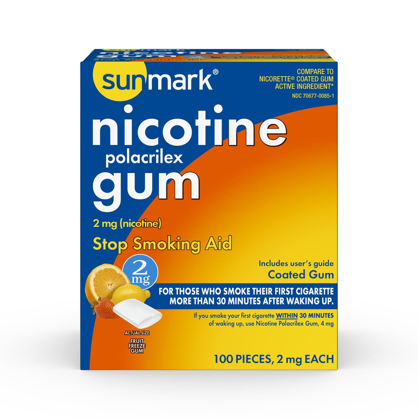 NICOTINE, GUM SM FRUIT 2MG (100/PK)