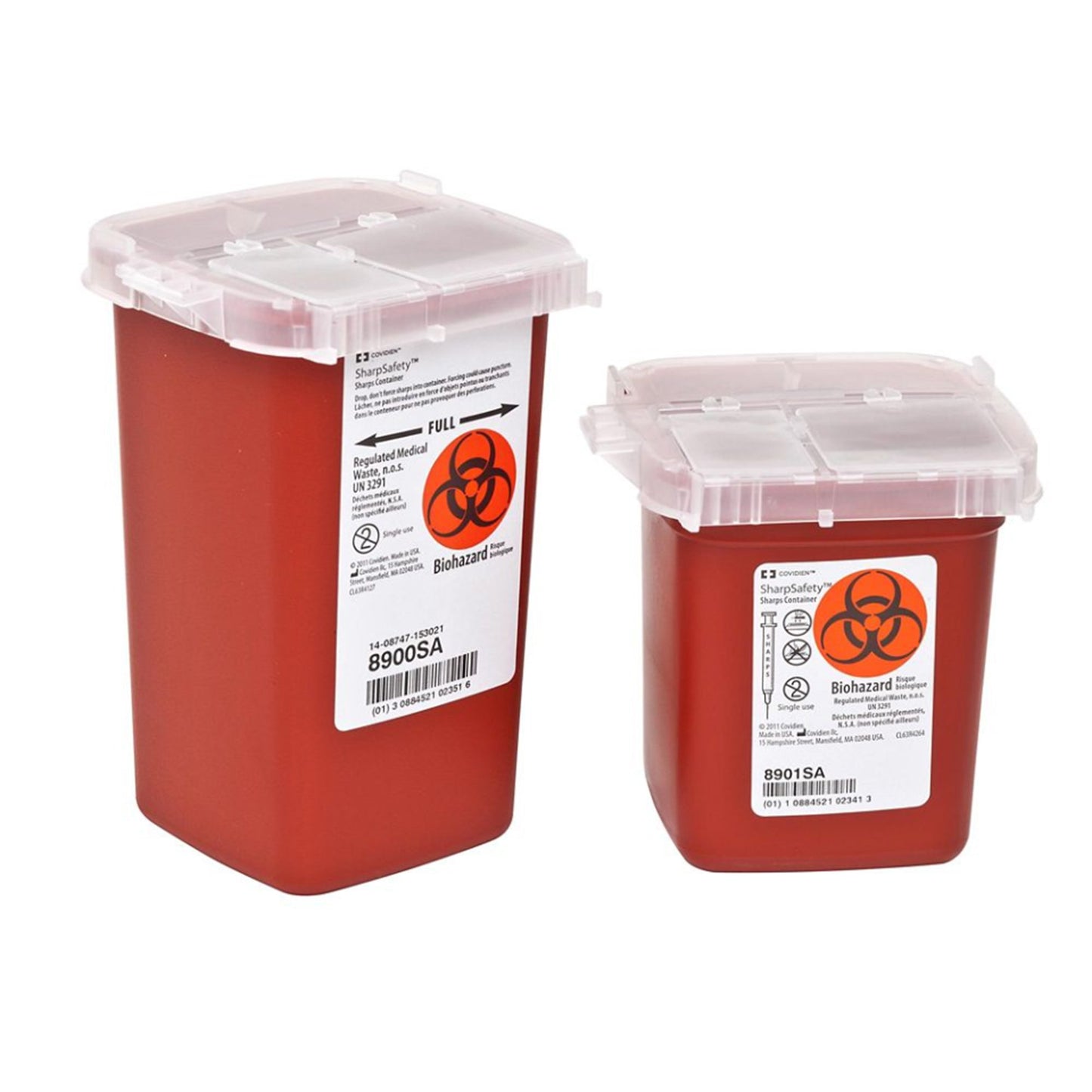 CONTAINER, SHARPS RED 1QT W/LID (100/CS)