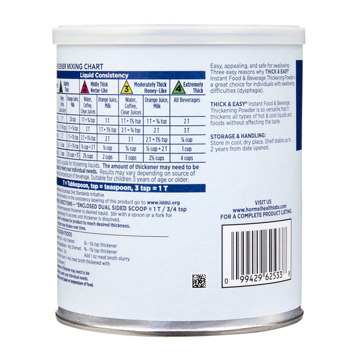 THICK & EASY, PDR INSTANT FOODTHICKENER 8OZ (12/C DMNDCR