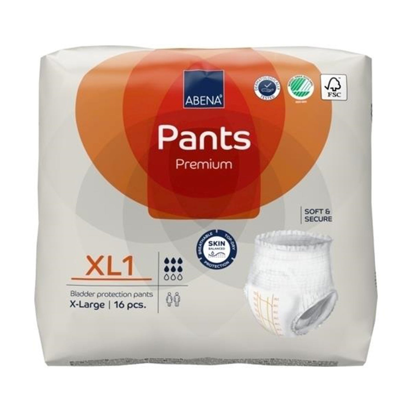 UNDERWEAR, INCONT ABENA PROT PREM XL1 XLG (16/PK 6PK/CS)