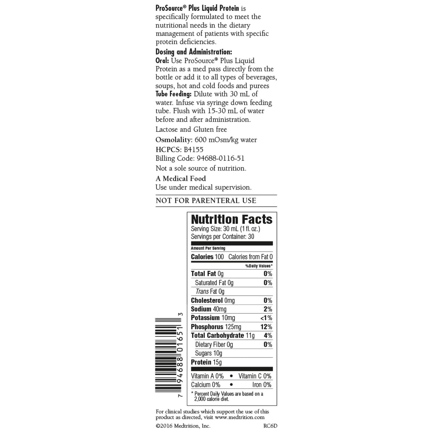 PROSOURCE PLUS, LIQ 30OZ (4/CS) EC