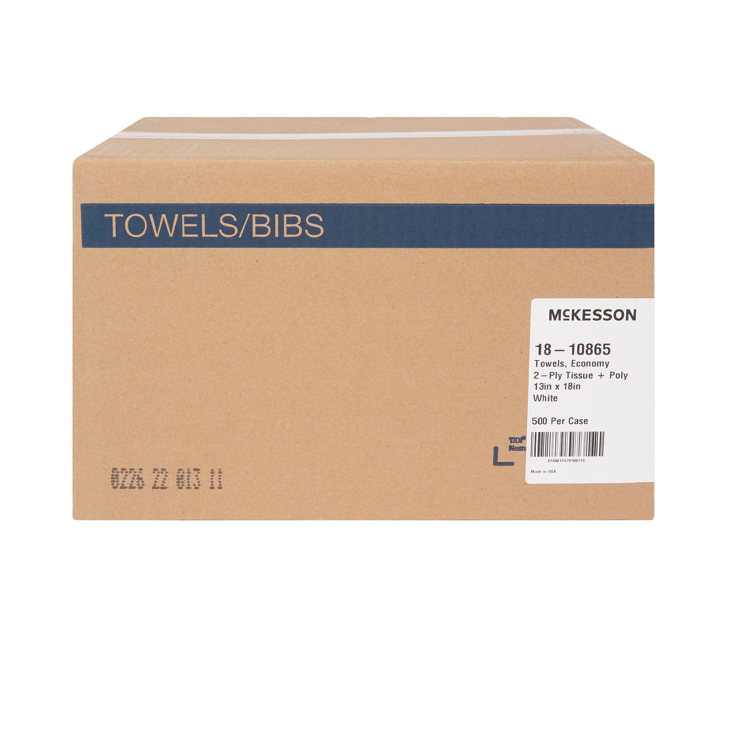 TOWEL, PRO 2PLY/POLY DIA EMB WHT 13X18 (500/CS)