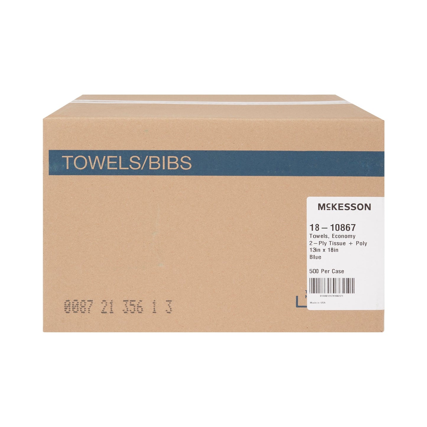 TOWEL, PRO 2PLY ECON BLU 13X18(500/CS)