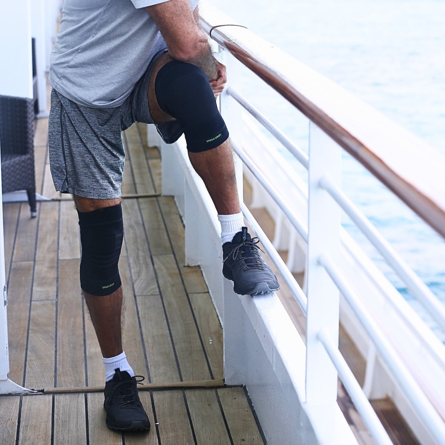 SLEEVE, KNEE COMPRSN INFUSED BLK LG/XLG (48/CS)