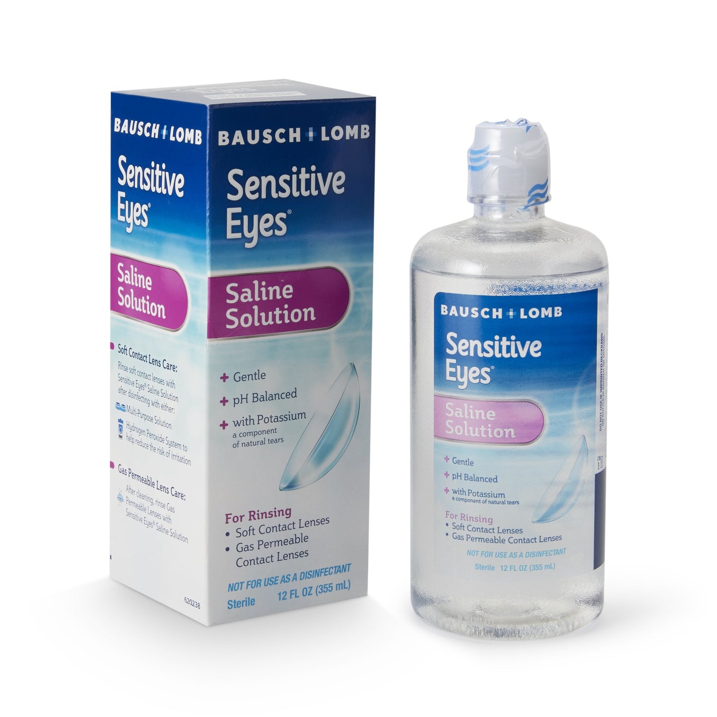 B&L SALINE, SOL SENS EYE+ 12OZ