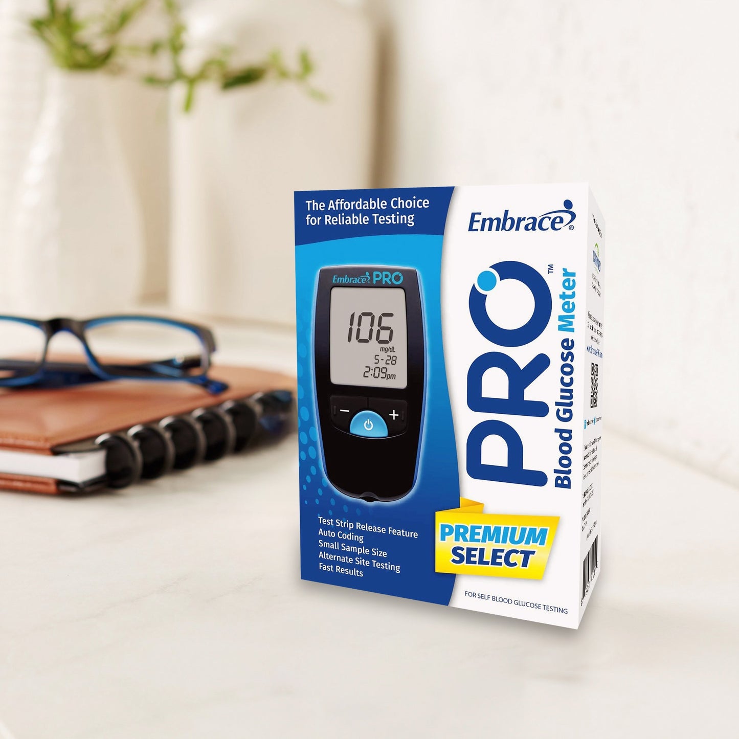 METER, BLOOD GLUCOSE EMBRACE PRO