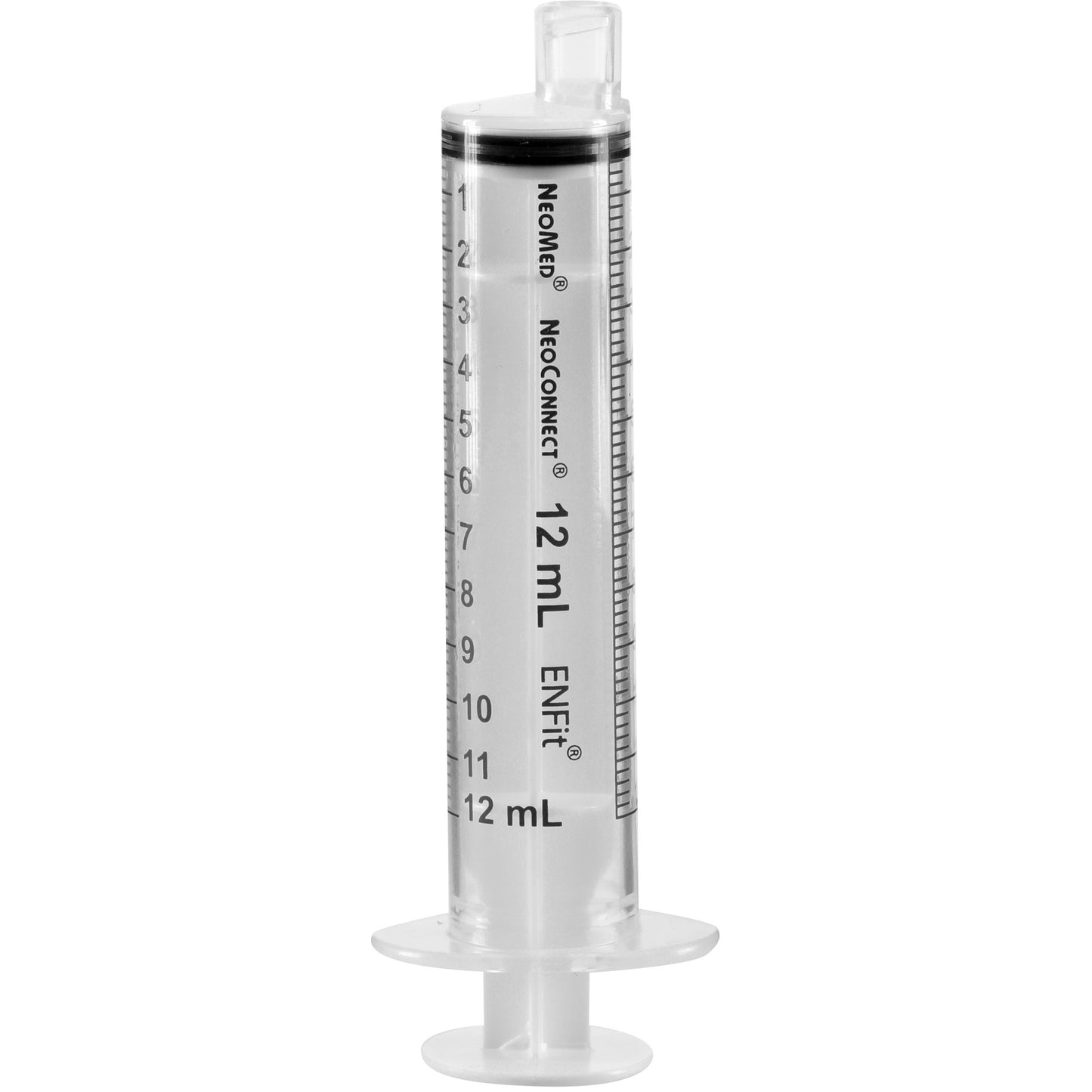 SYRINGE, NEOCONNECT RUSBL CLR BARREL W/BLK MARKS 12ML(15/BX)