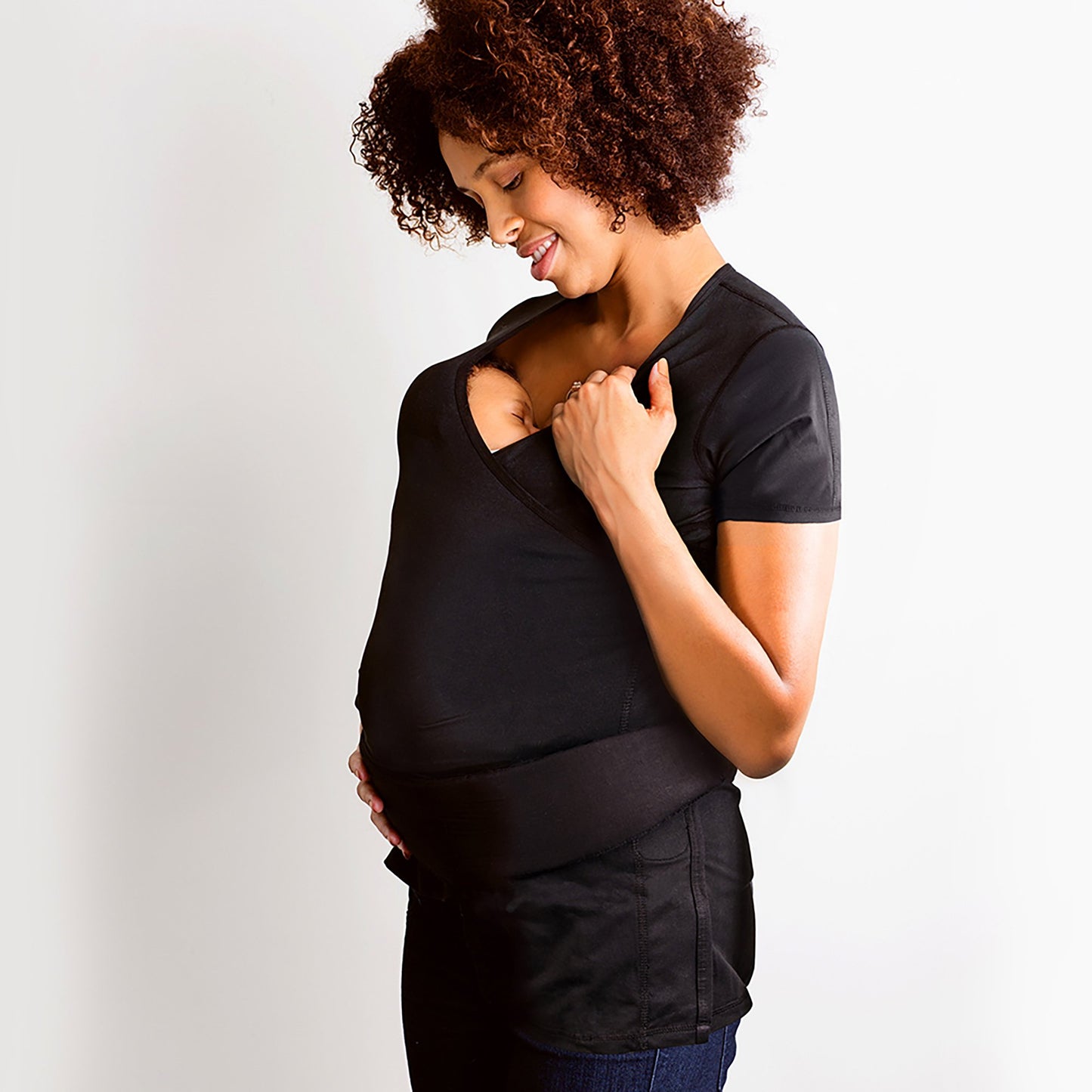 CARRIER, BABY NUROO PCKT HND-FREE SKIN-TO-SKIN BLK MED (3/CS